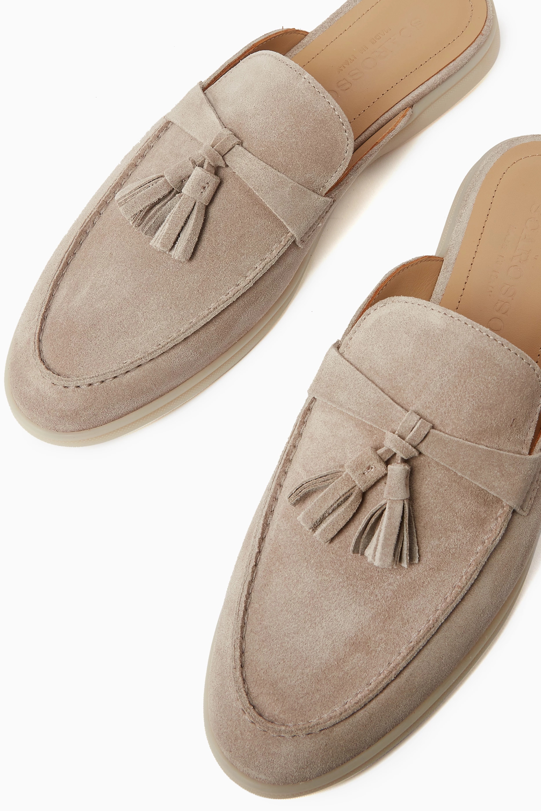 サンダル・ミュール SCAROSSO Lucrezia Beige Scamosciata (LUCREZIAMULEBEISUED) Lucrezia Beige Suede Mules for Women | Scarosso®