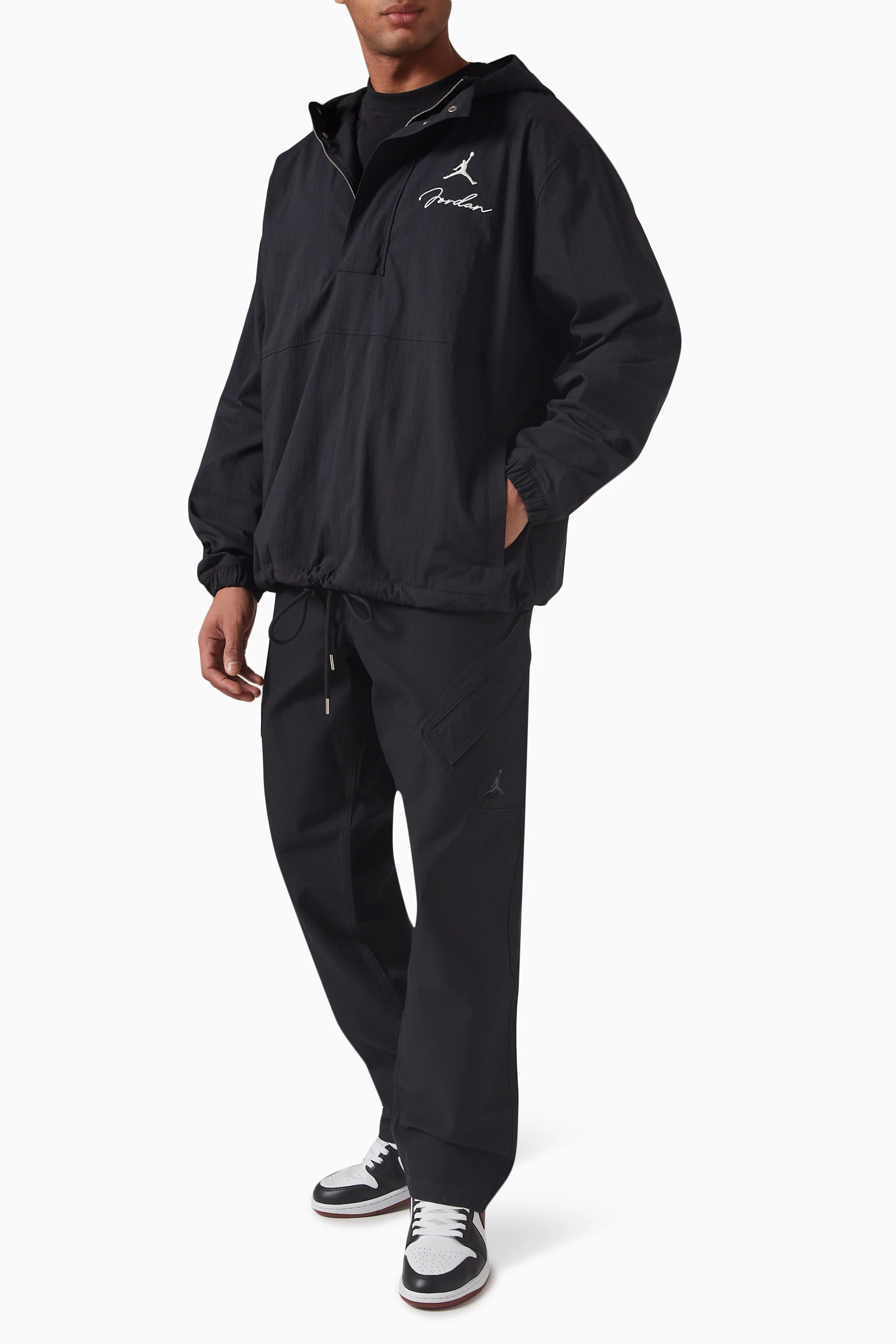 Buy Jordan Black MVP Anorak Hooded Jacket For Men Online | Ounass Oman