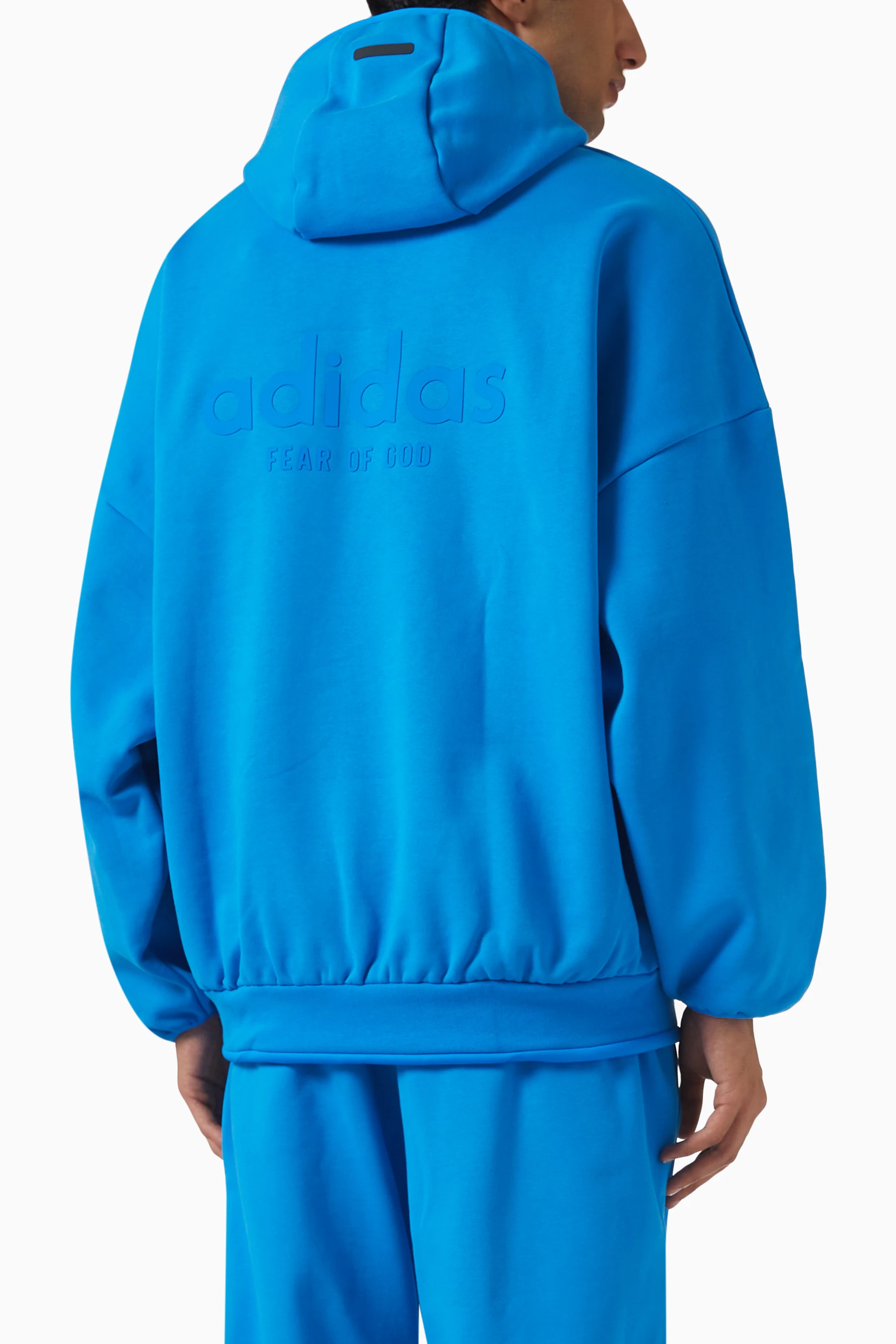 Buy adidas Blue x Fear of God Athletics Hoodie in Cotton Fleece
