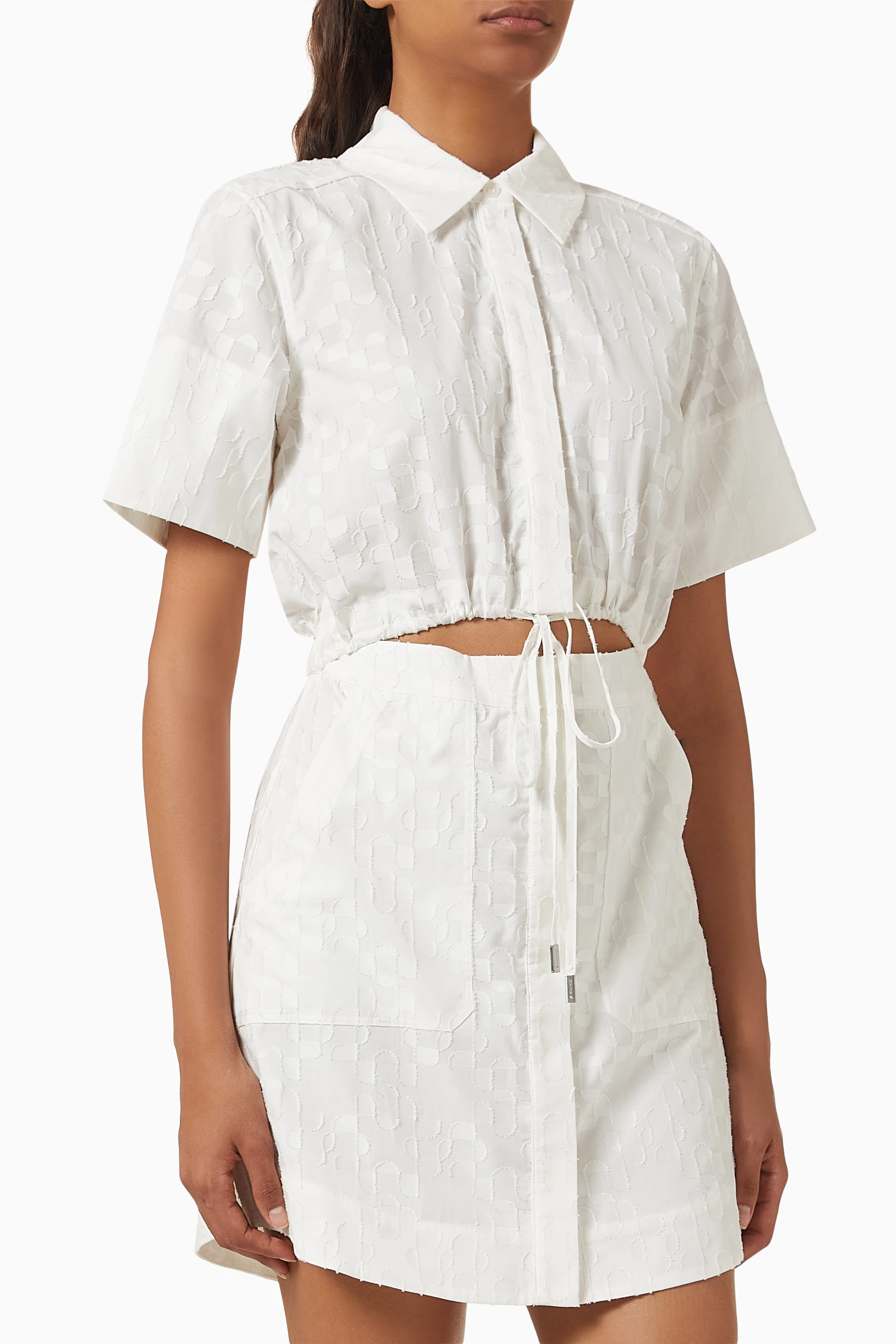 Buy Simkhai White Marcy Mini Shirtdress in Cotton For Women Online | Ounass  Oman