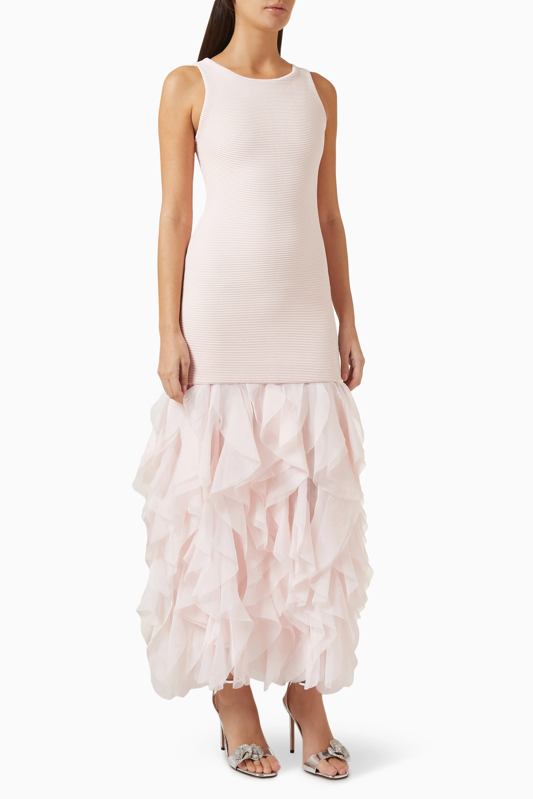 aje elations knit maxi dress Aje Elations Knit Maxi Dress  Pastel Pink