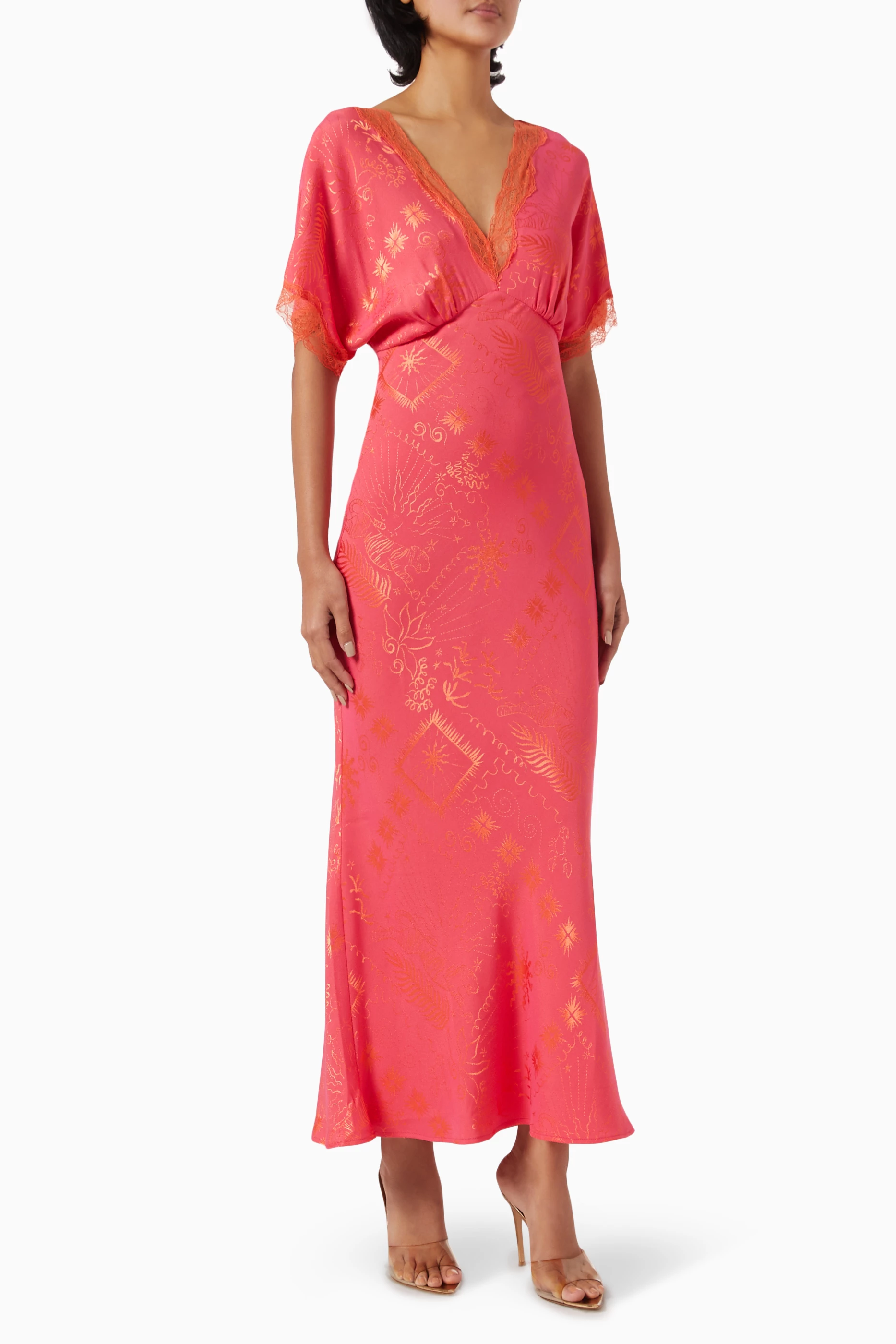 Buy Never Fully Dressed Pink Thea Maxi Dress For Women Online | Ounass Oman