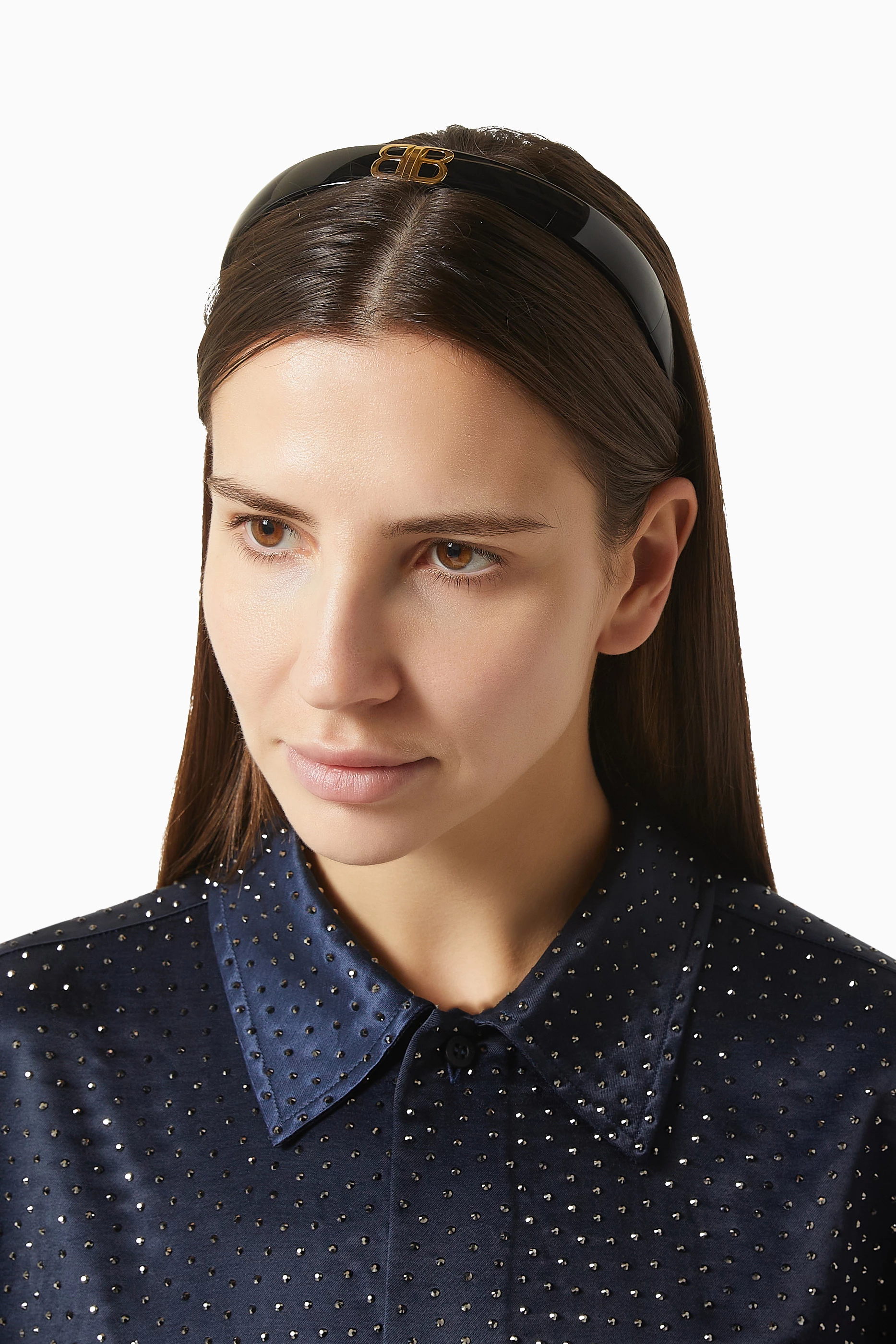 Buy Balenciaga Black Country Club BB Headband in Acetate For Men