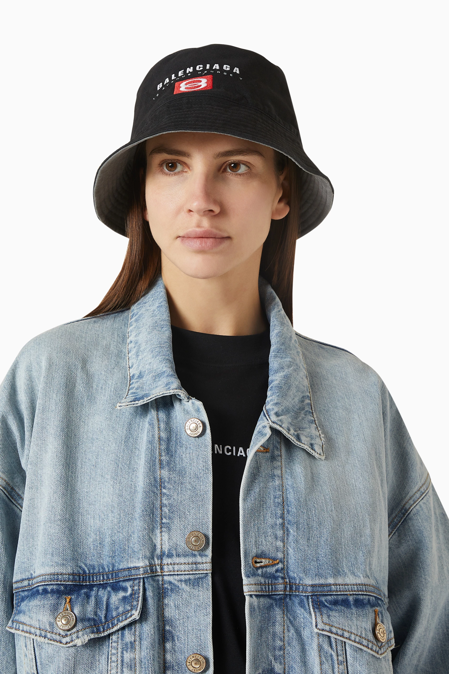 Buy Balenciaga Black Unisex Bucket Hat in Cotton For UNISEX Online