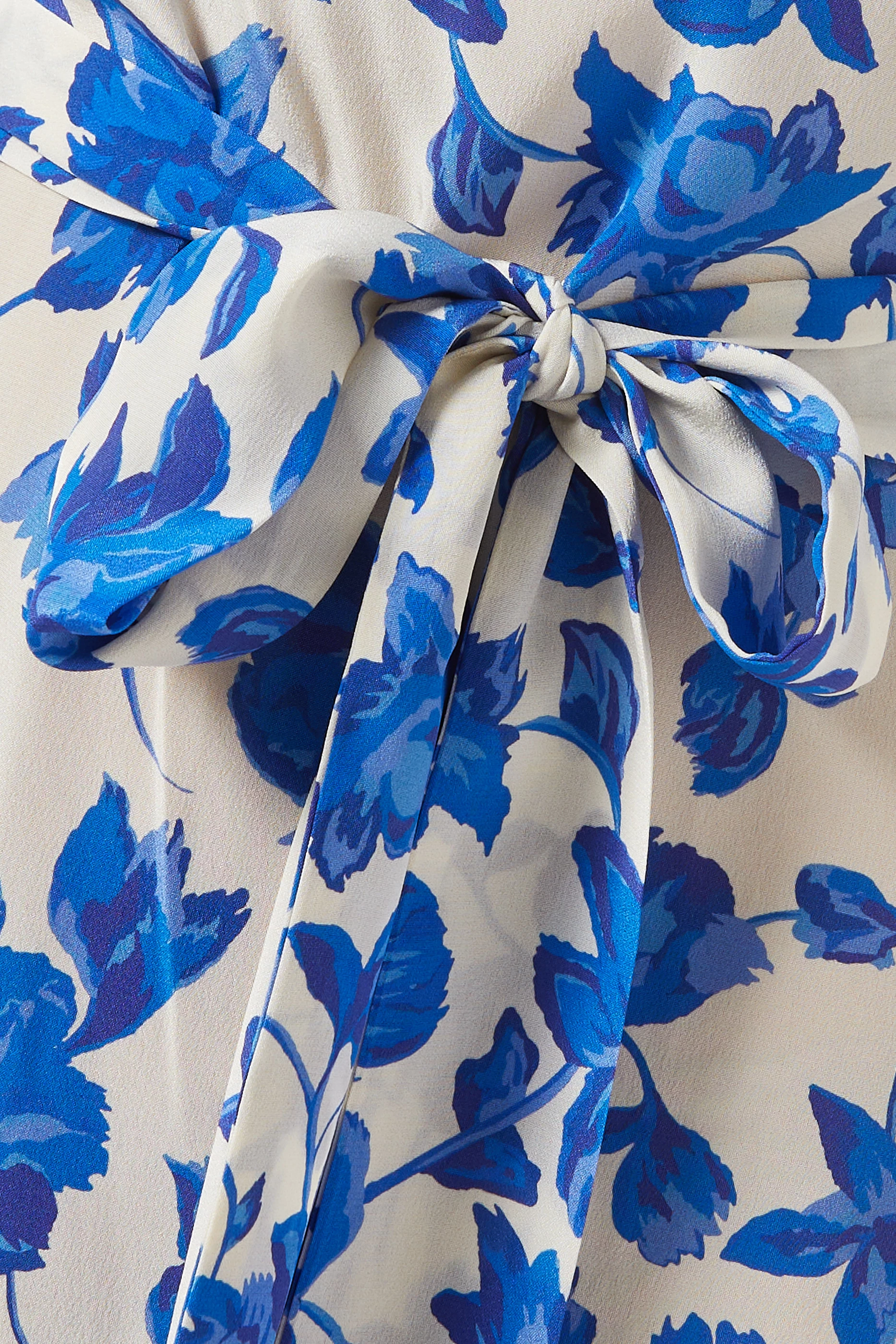 ☆WEEKEND☆直営店買付☆エレガントSilk crepe Dress/CANNES Silk crêpe de Chine dress, cornflower blue | Weekend Max Mara
