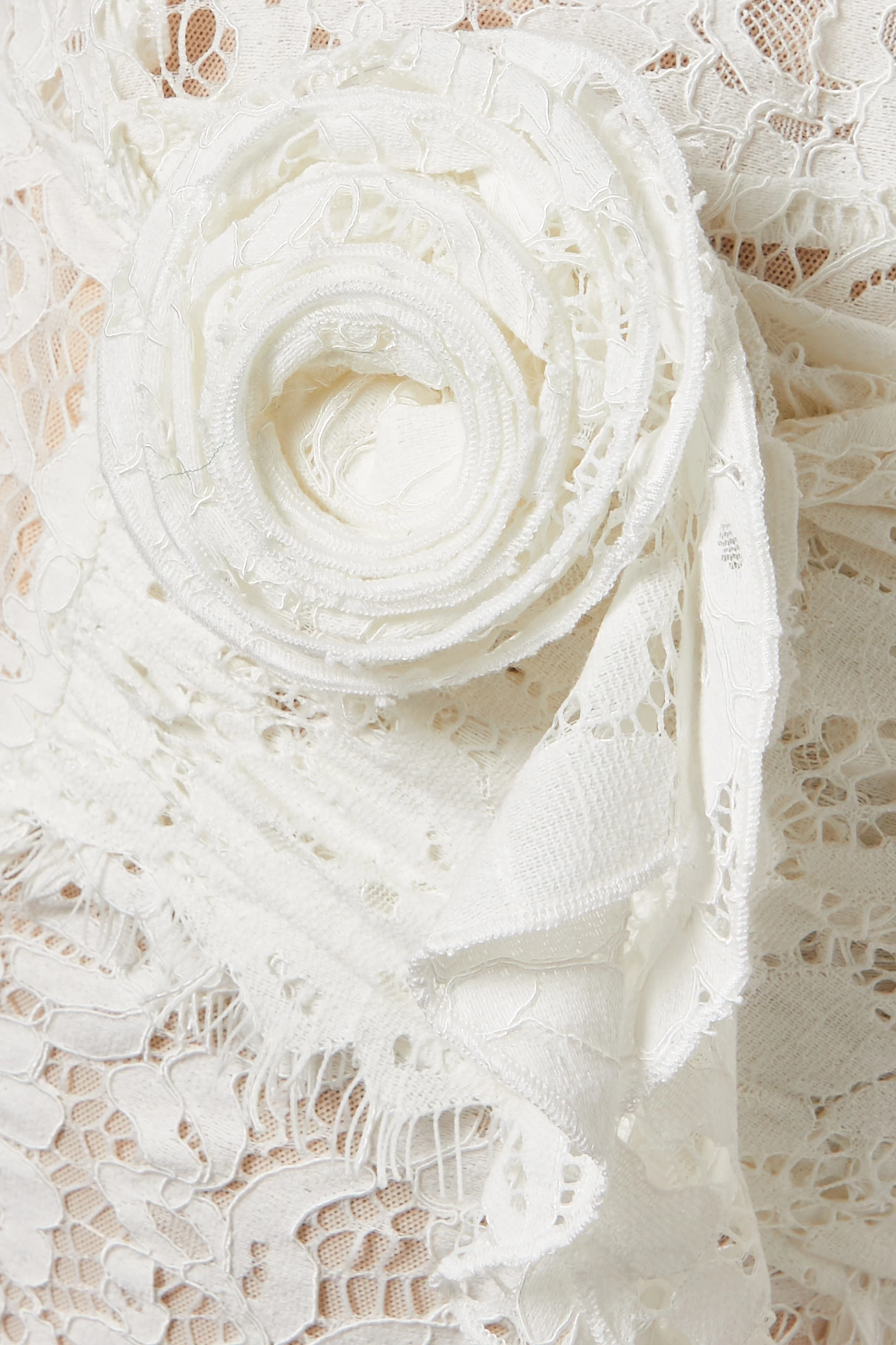 Buy De La Vali White Bodita Mini Dress in Cotton Lace For Women Online |  Ounass Oman