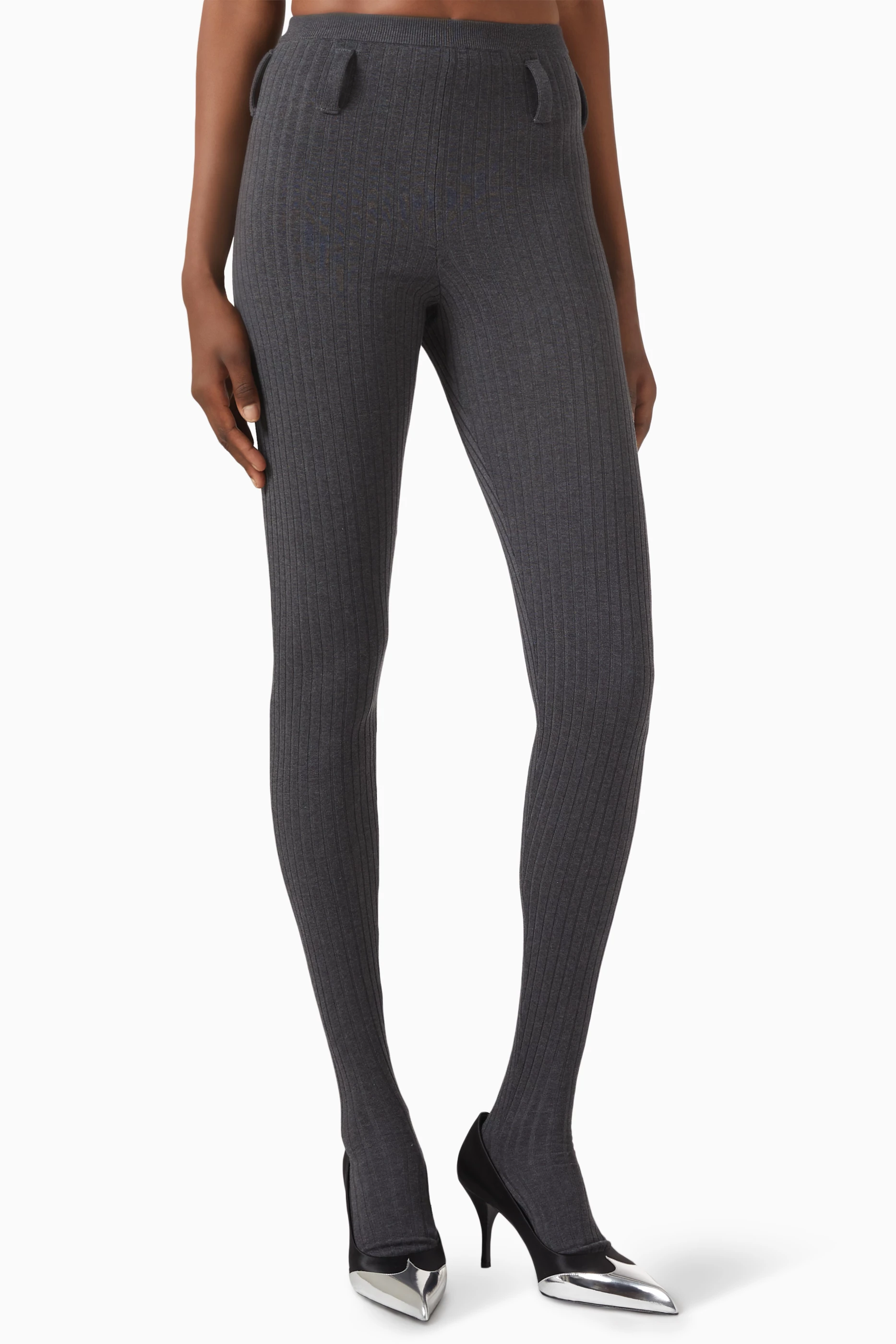 タイツ・ソックス PRADA Ribbed tights ホワイト（白）系 PRADA(プラダ) タイツ・ソックス(レディース