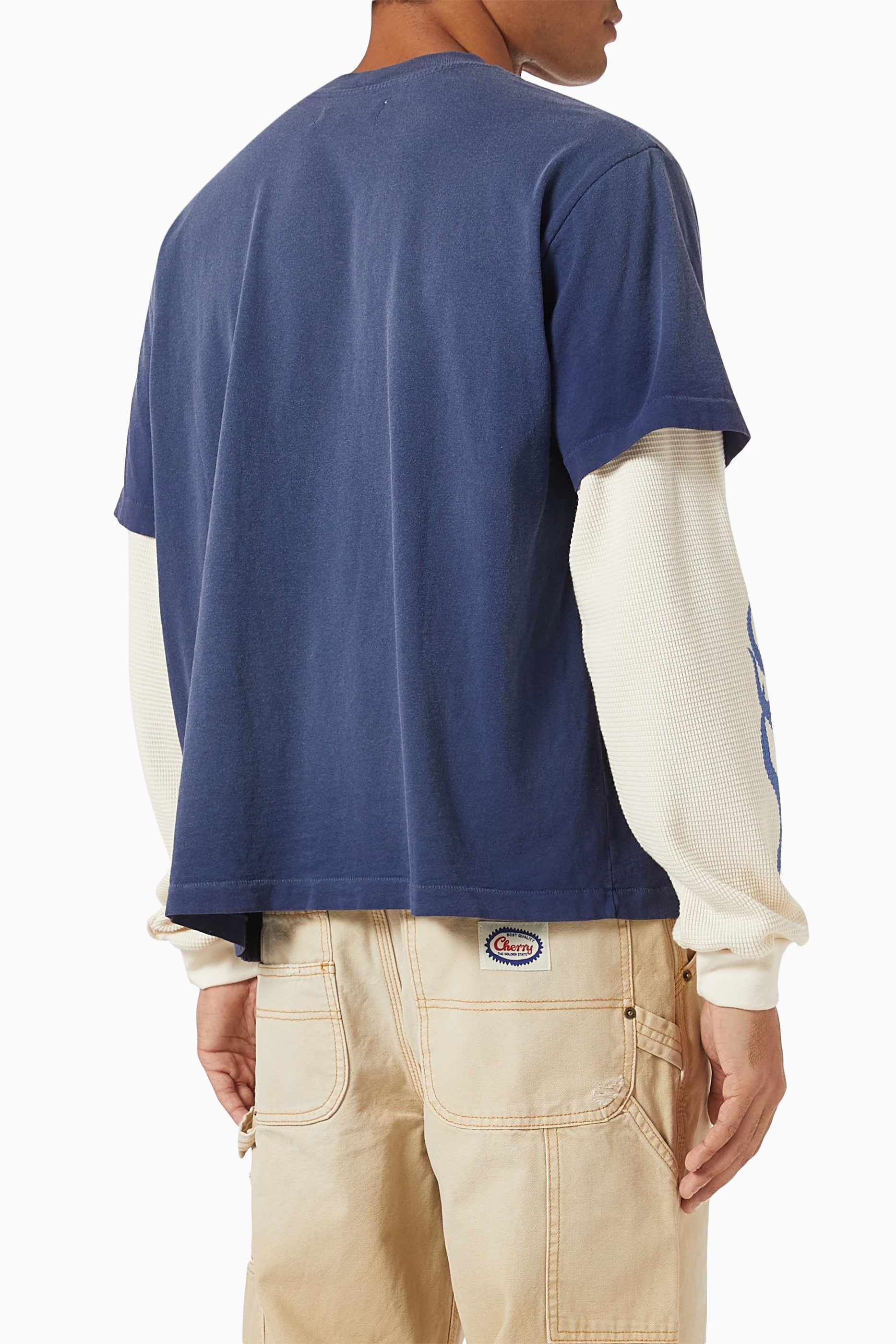 Buy Cherry Los Angeles Blue Bonneville Boxy Pocket Thermal T-shirt 