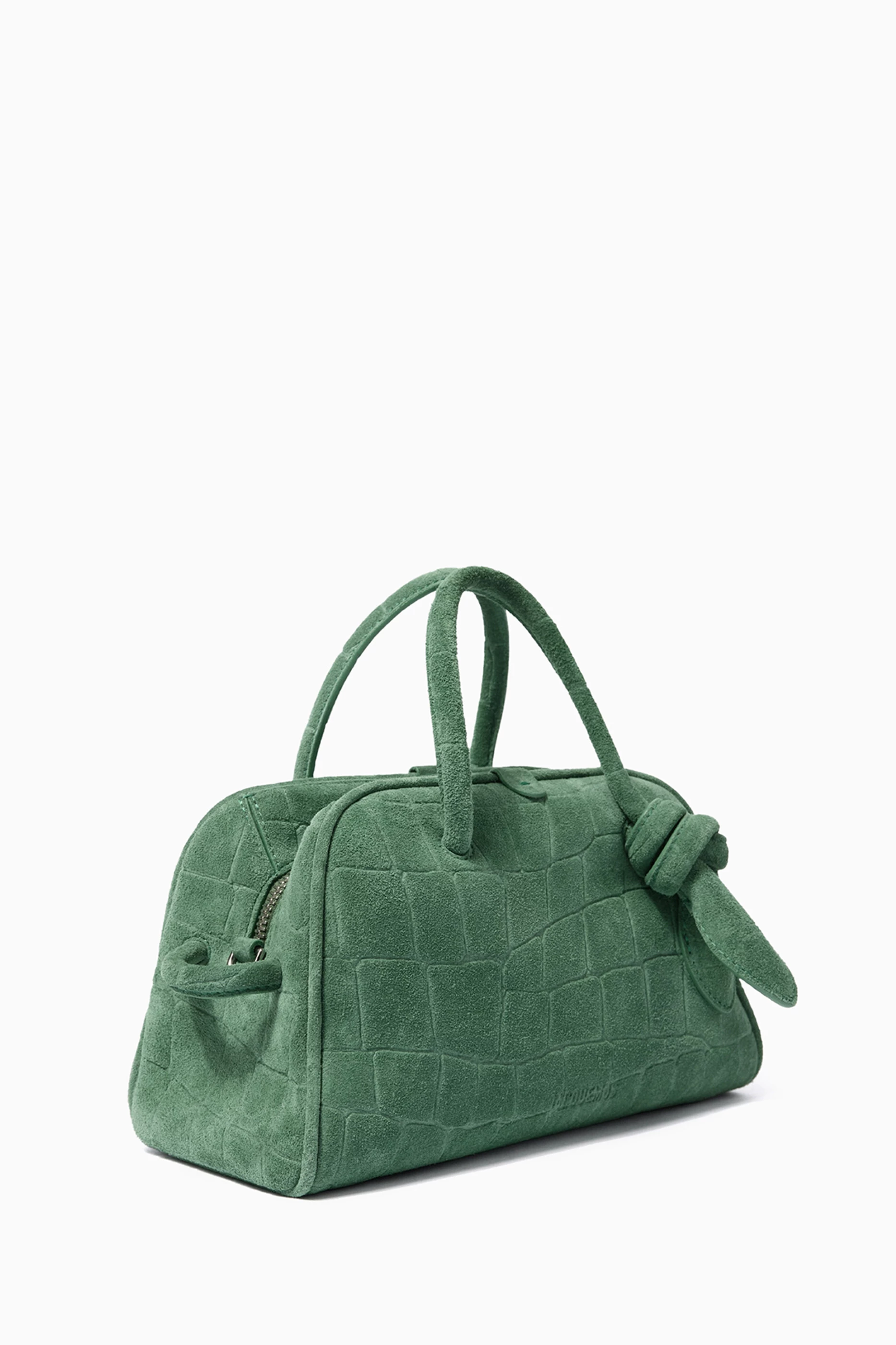Buy Jacquemus Green Le Petit Turismo Small Tote Bag in Croc