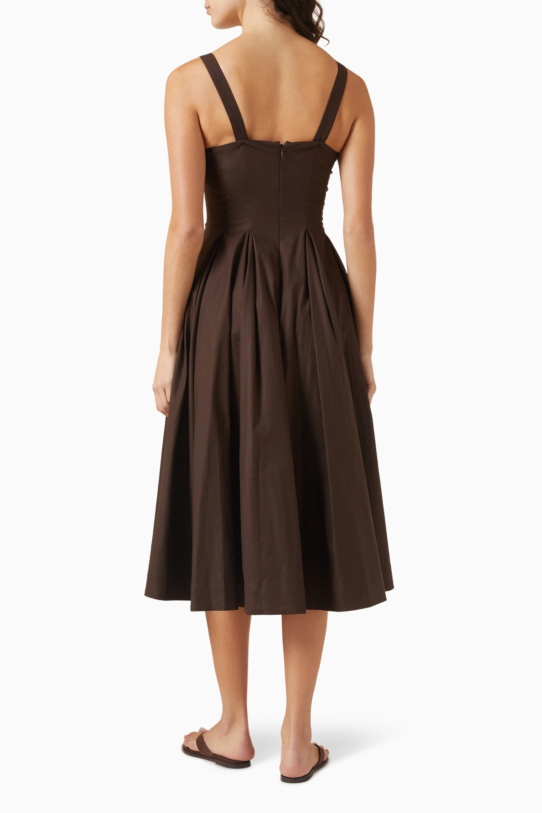 reformation jovana square-neck midi dress Reformation Jovana Square-Neck Midi Dress
