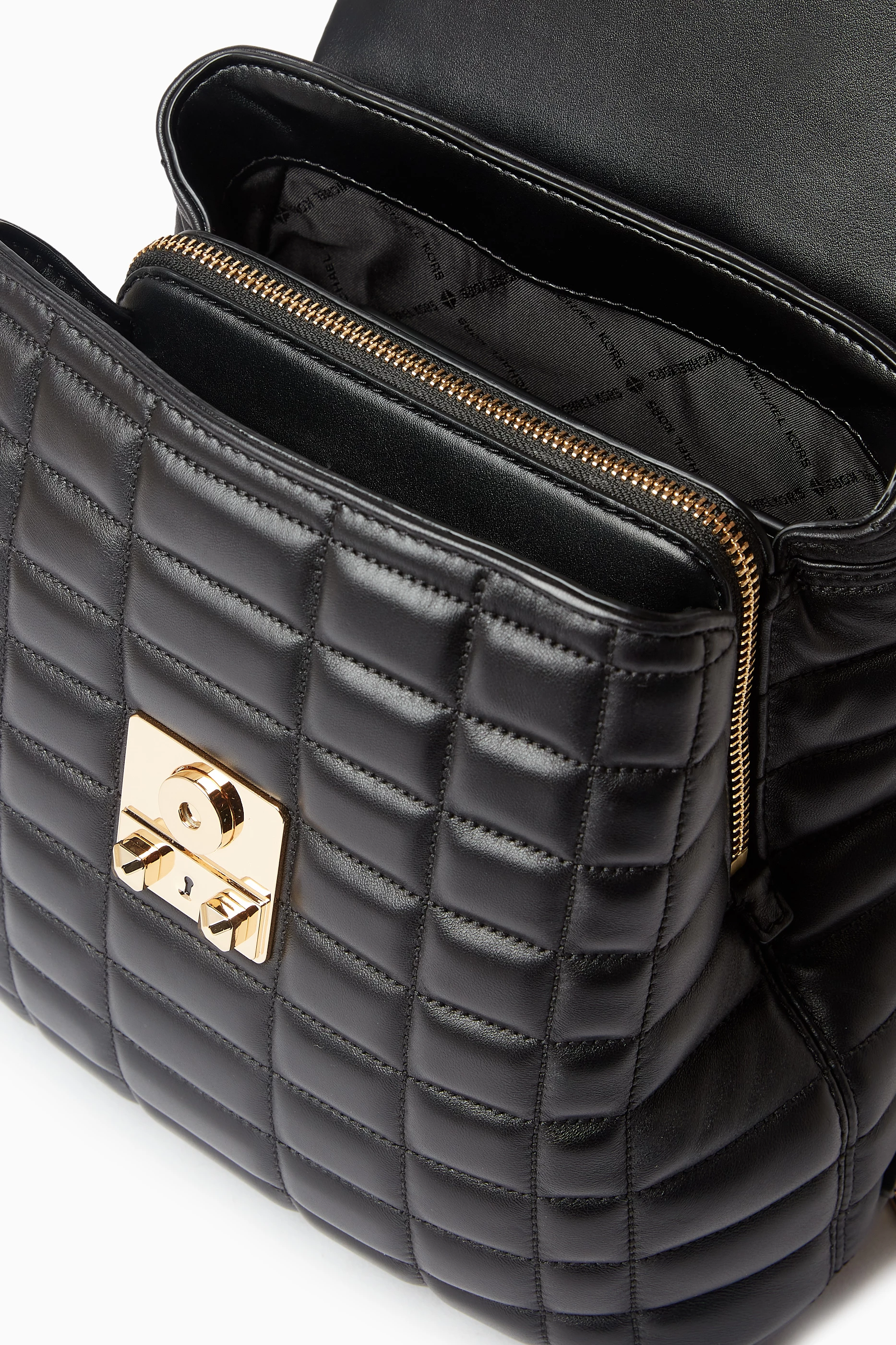 Buy Michael Kors Black Tribeca Small Backpack in Quilted 