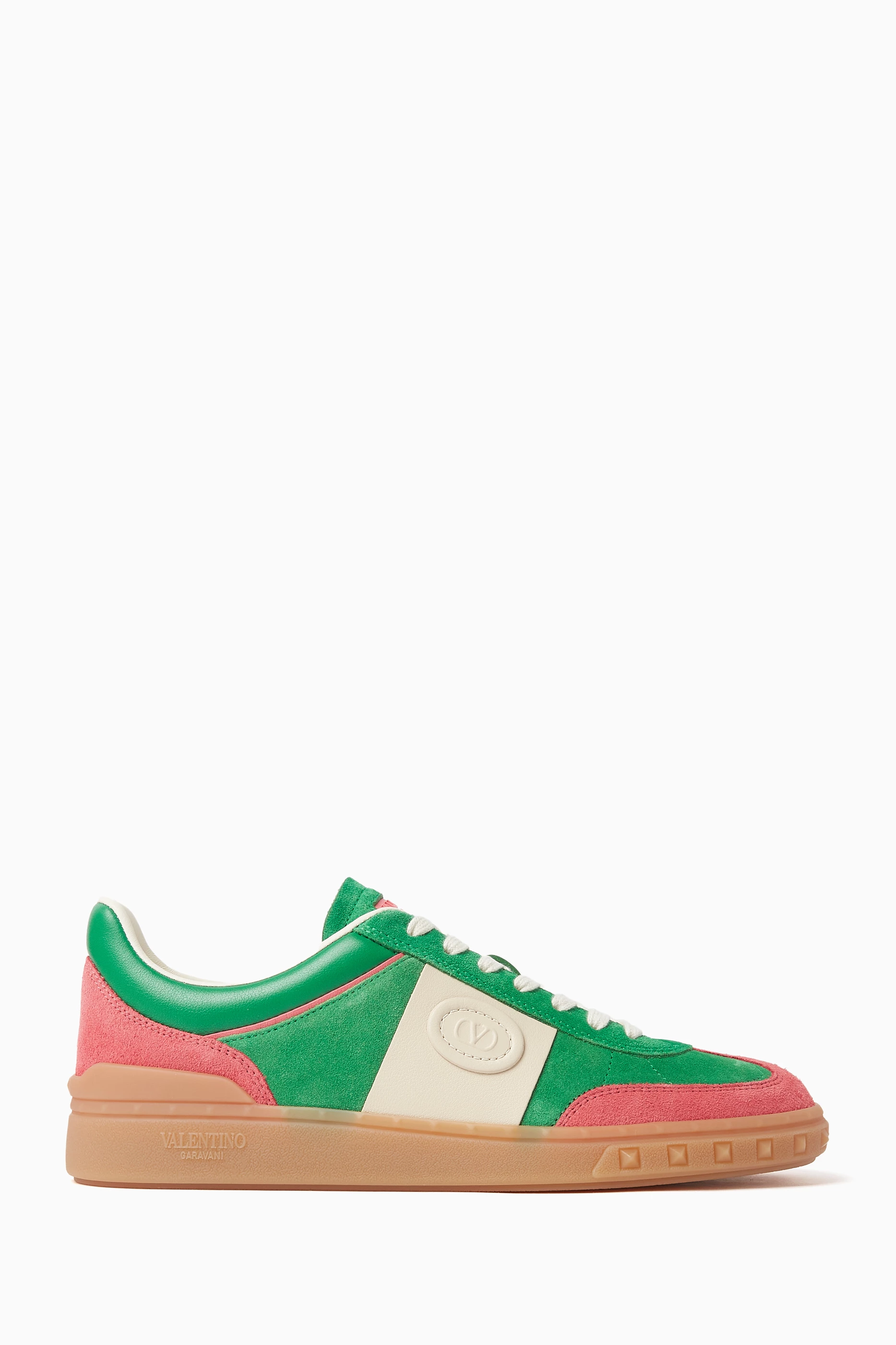 Buy Valentino Garavani Green Upvillage Crosta Sneakers in Split