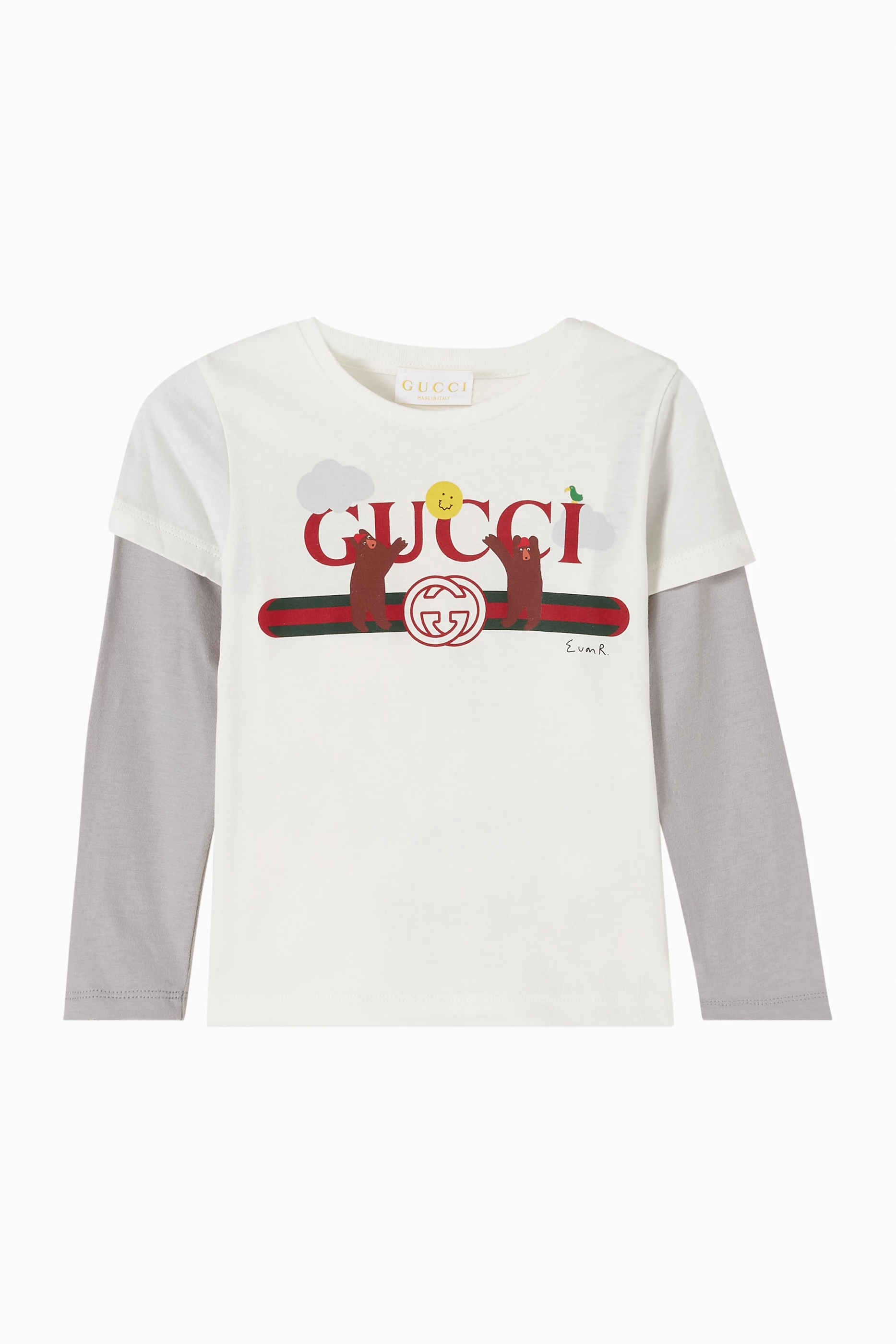 Gucci Tシャツ 24months 2歳 Baby cotton T-shirt in green | GUCCI® PL