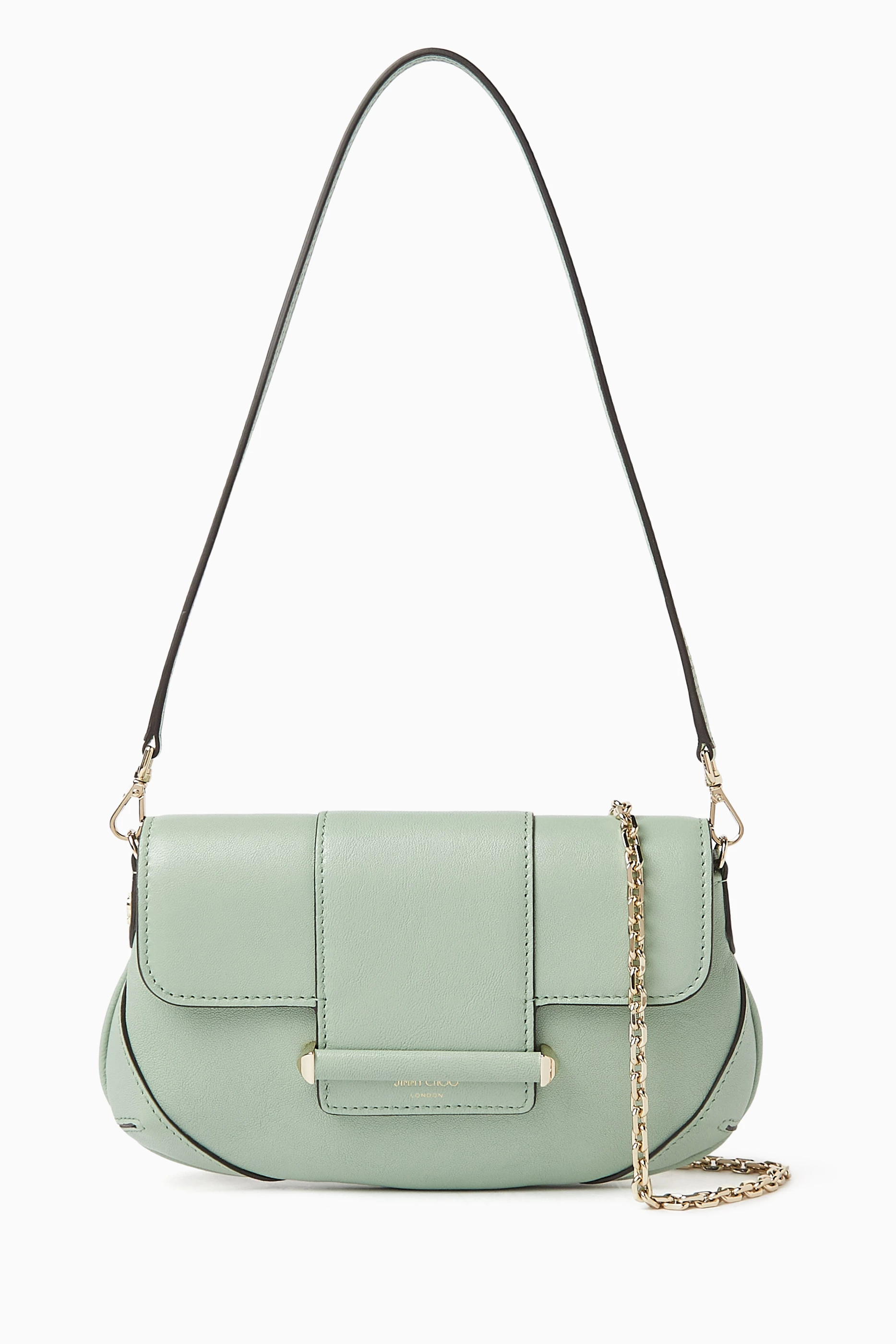 OLIVER GAL JIMMY CHOO 匿名配送 Buy Jimmy Choo Green Bar Wallet with Chain in Leather For Women