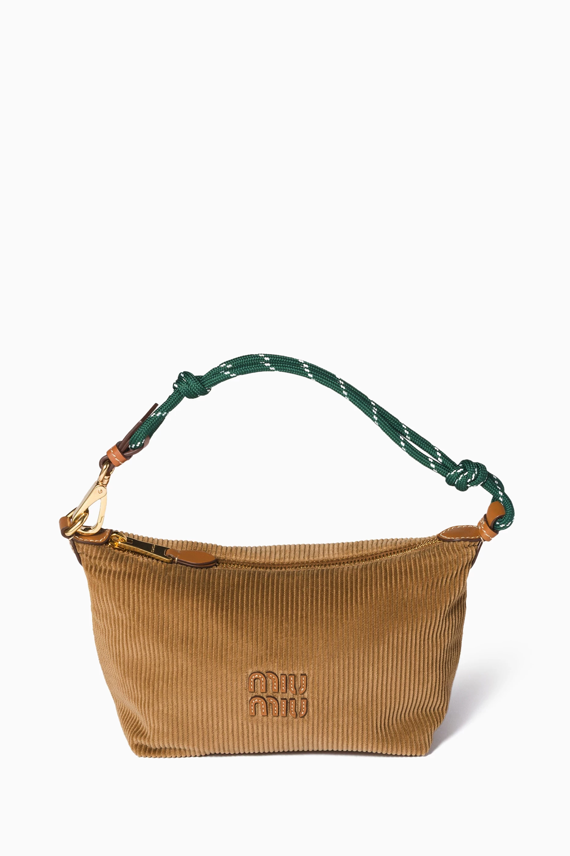 Buy Miu Miu Brown Pouch in Corduroy For Women Online | Ounass Oman