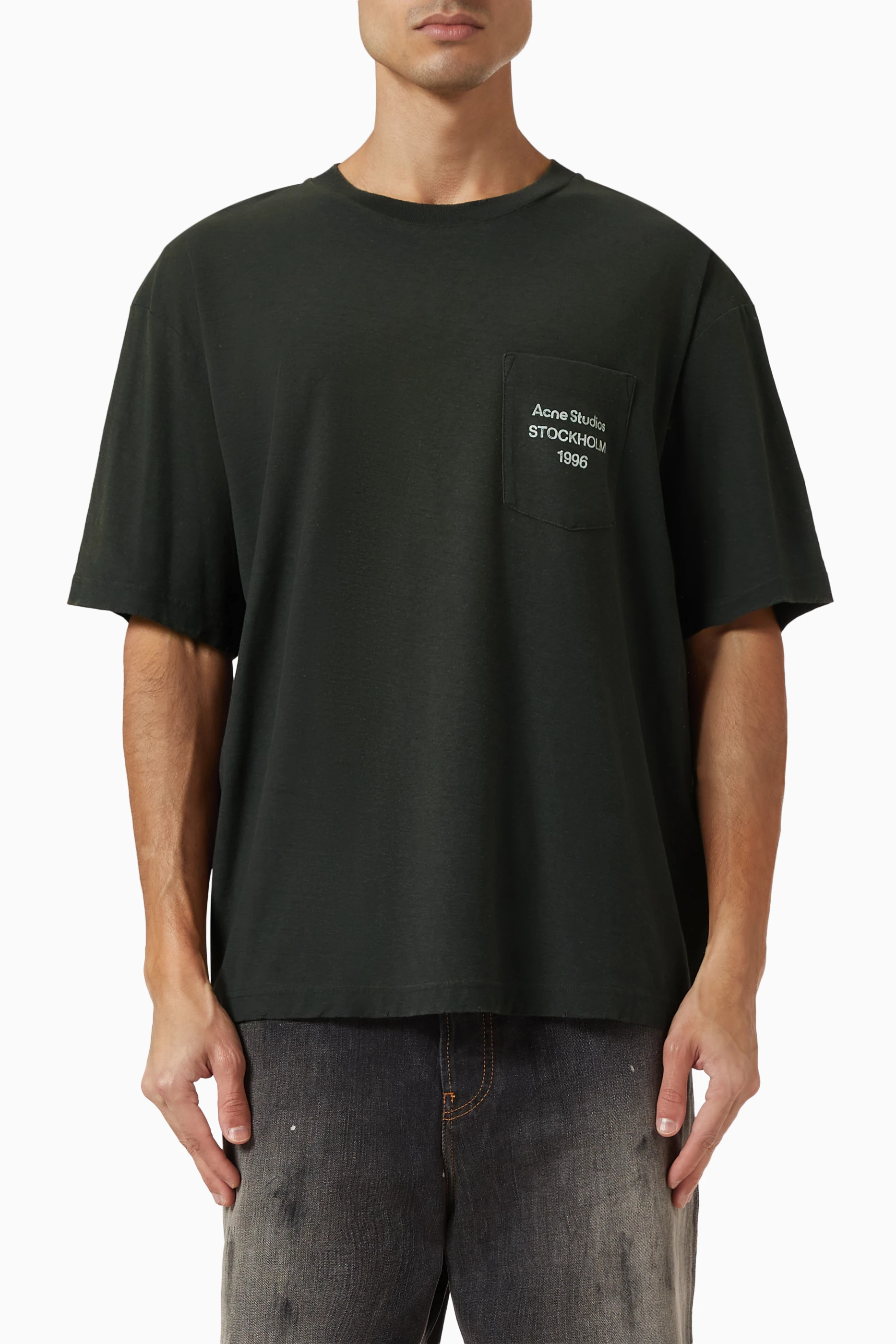 Buy Acne Studios Black Small 1996 T-shirt in Cotton For Men Online