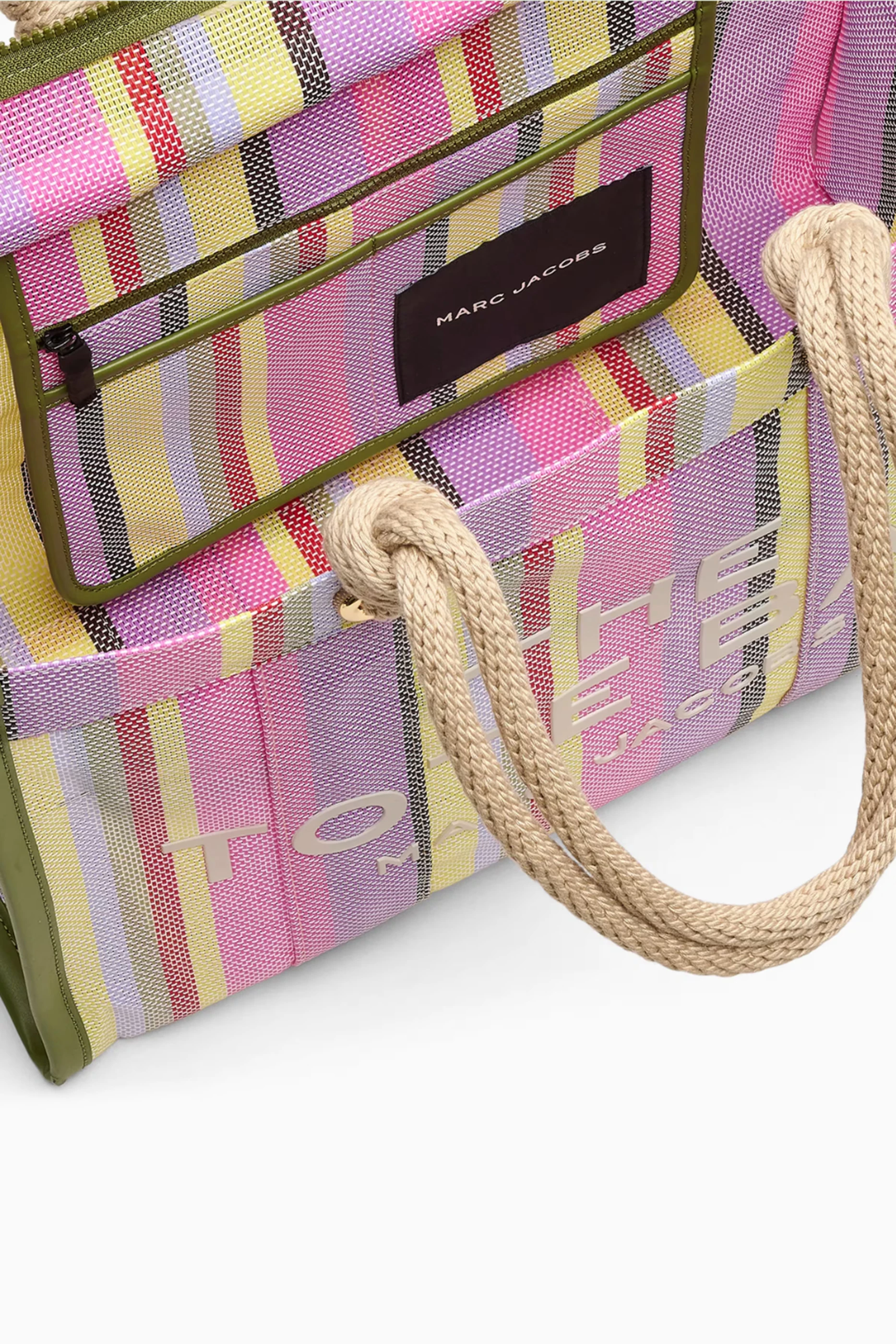 Buy Marc Jacobs Multicolour The Large Tote Bag in Striped Mesh For