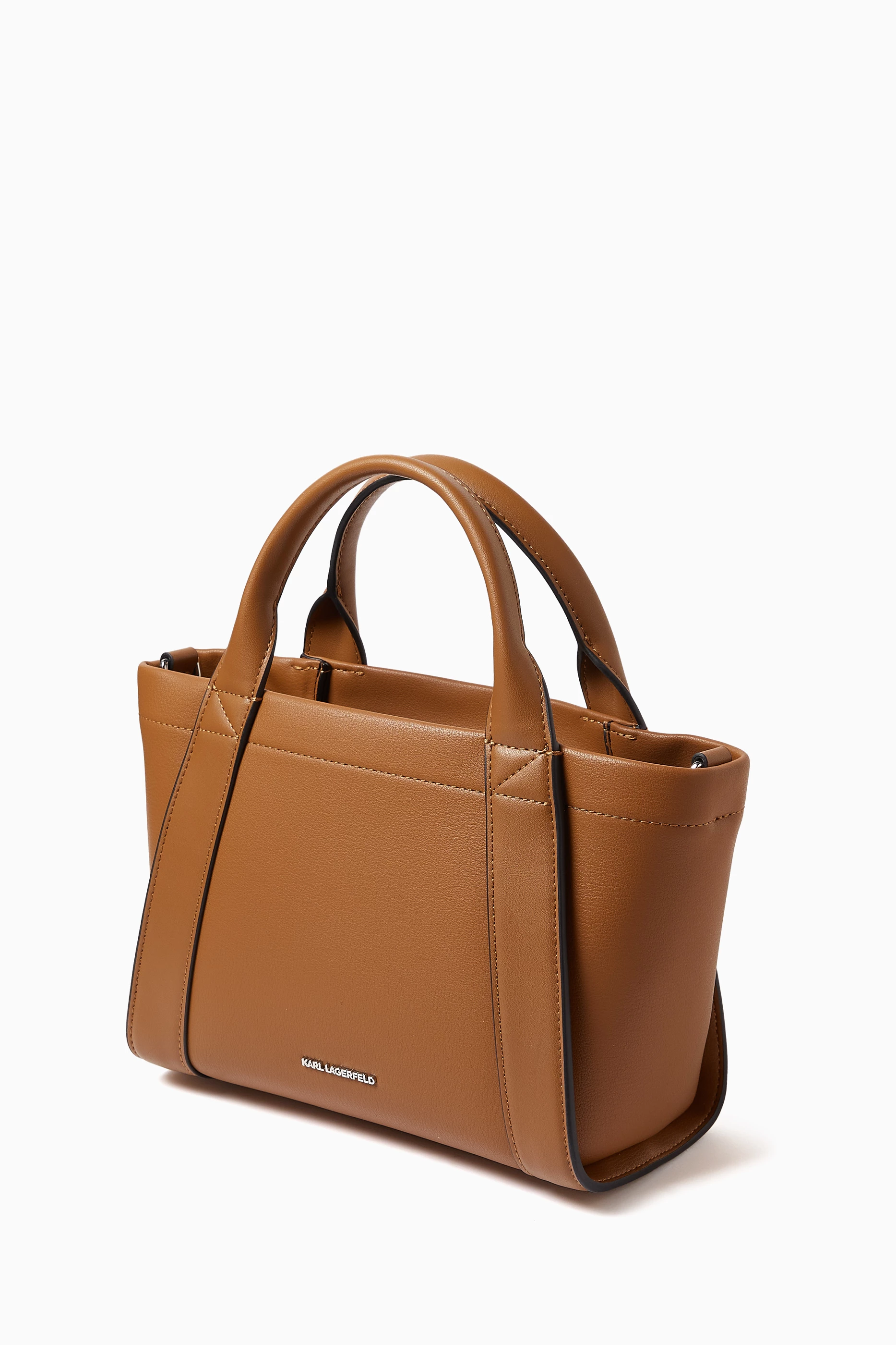 Buy KARL LAGERFELD Brown Small K/Ville Tote Bag in Faux Leather