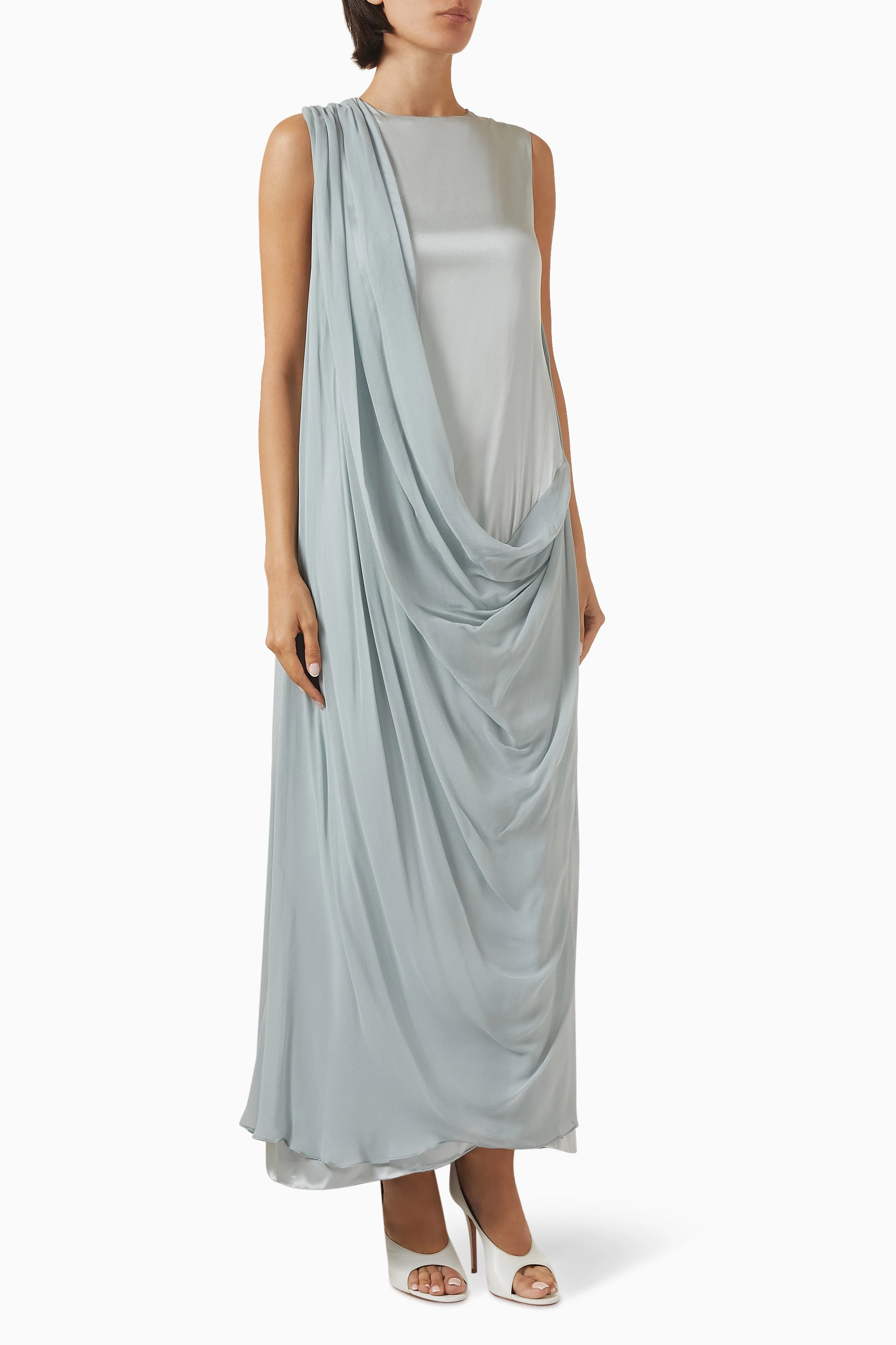 abadia evening dresses Chic and Holland AR330304 Prom Dress - Nude/Silver
