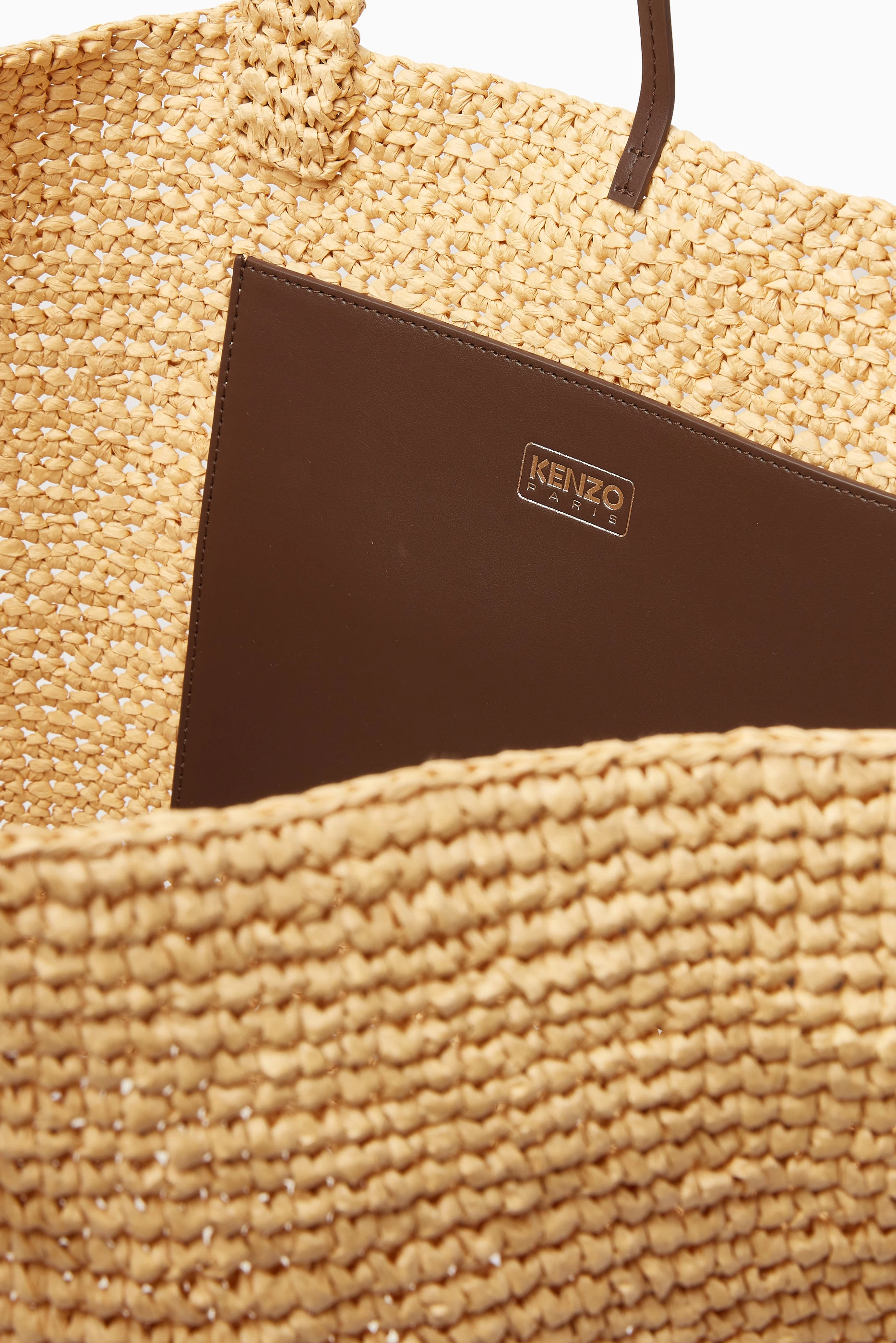 Buy KENZO Neutral Large Basket Bag in Raffia For Women Online