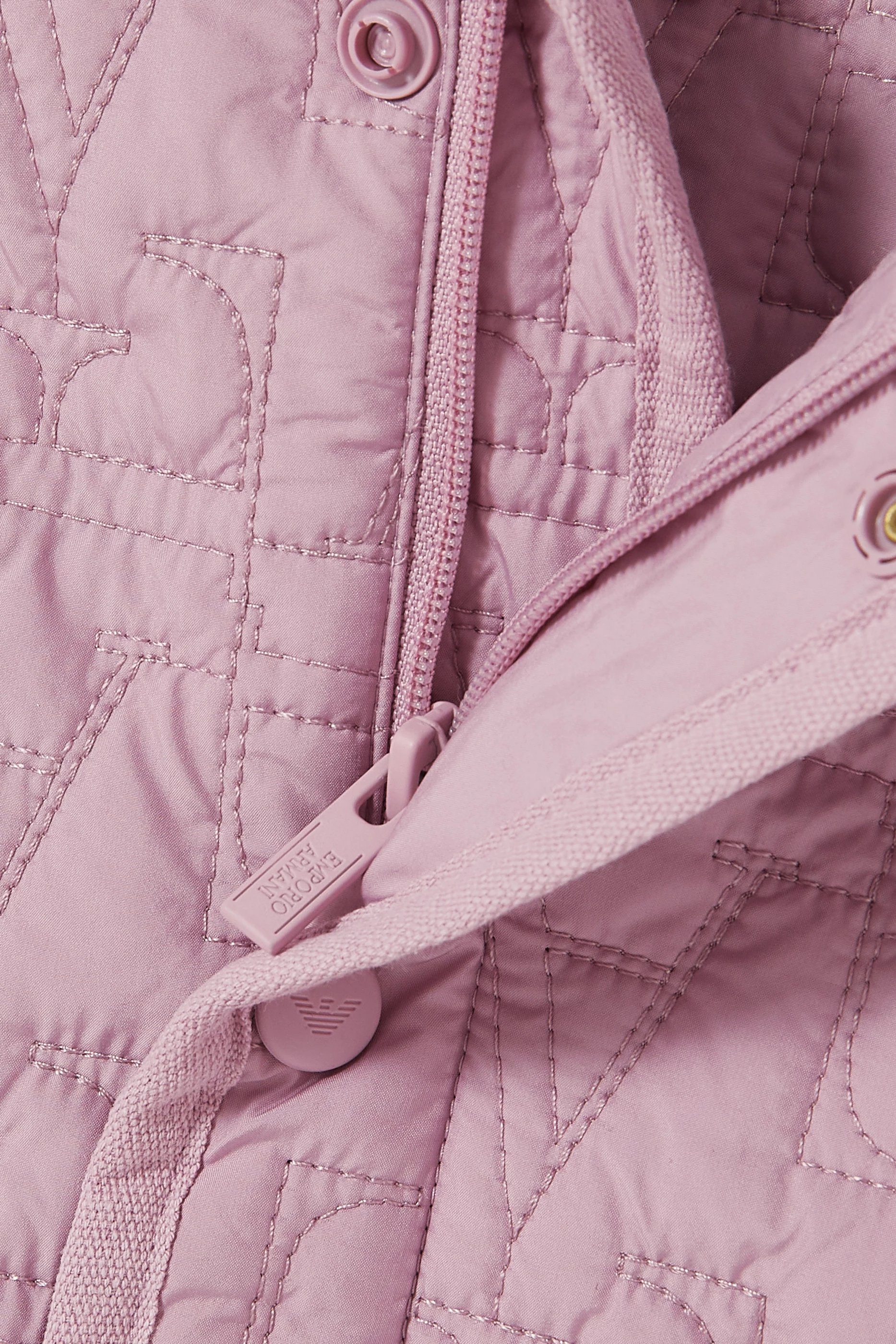 Buy Emporio Armani Pink Quilted Blouson Jacket For Baby Girls
