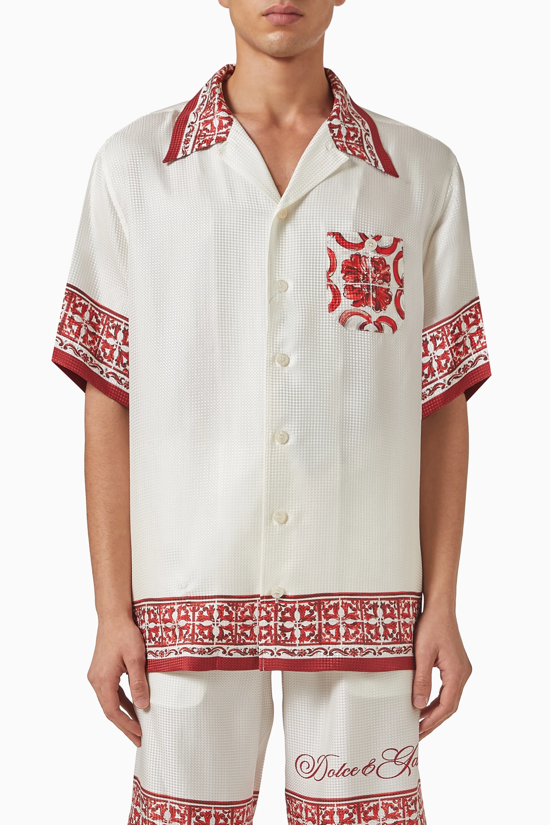 archive 90s dolce&gabbana 半袖シャツ Buy Dolce & Gabbana Multicolour Majolica-print Hawaii Shirt in