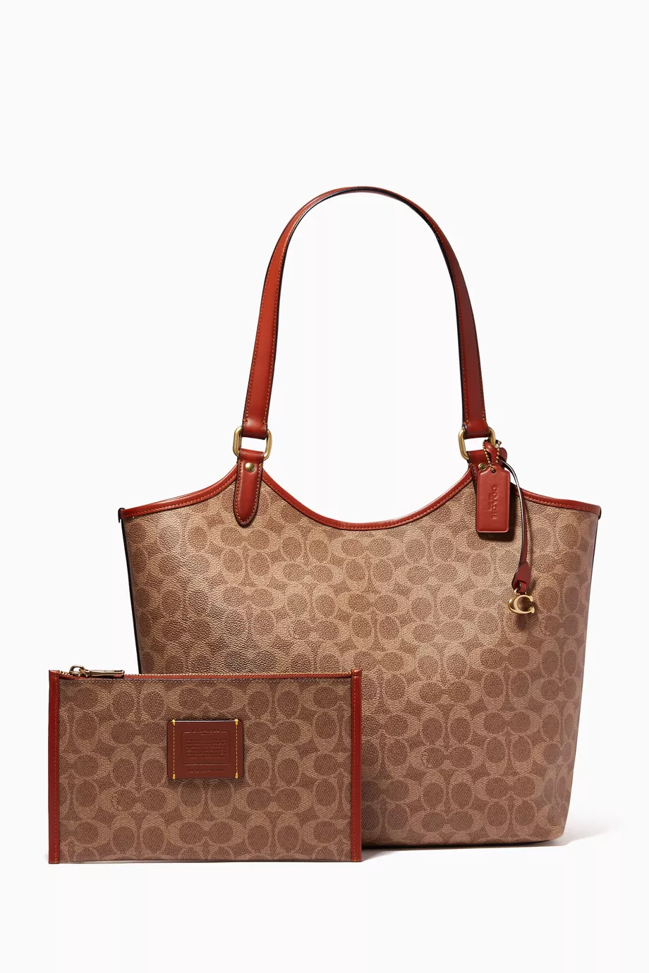 Coach Day Tote - Tan Rust Signature Canvas