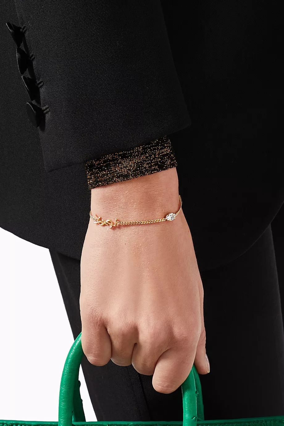 Saint Laurent Opyum Charm Bracelet In Rose Gold Brass in Metallic