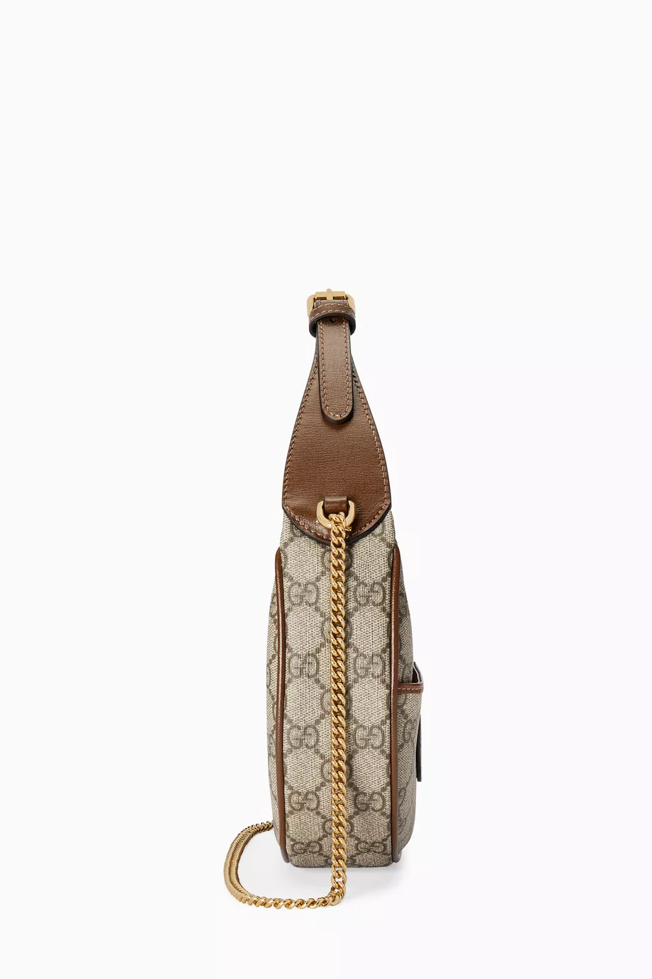Buy Gucci Brown Mini Half Moon Shaped Bag in GG Supreme Canvas for