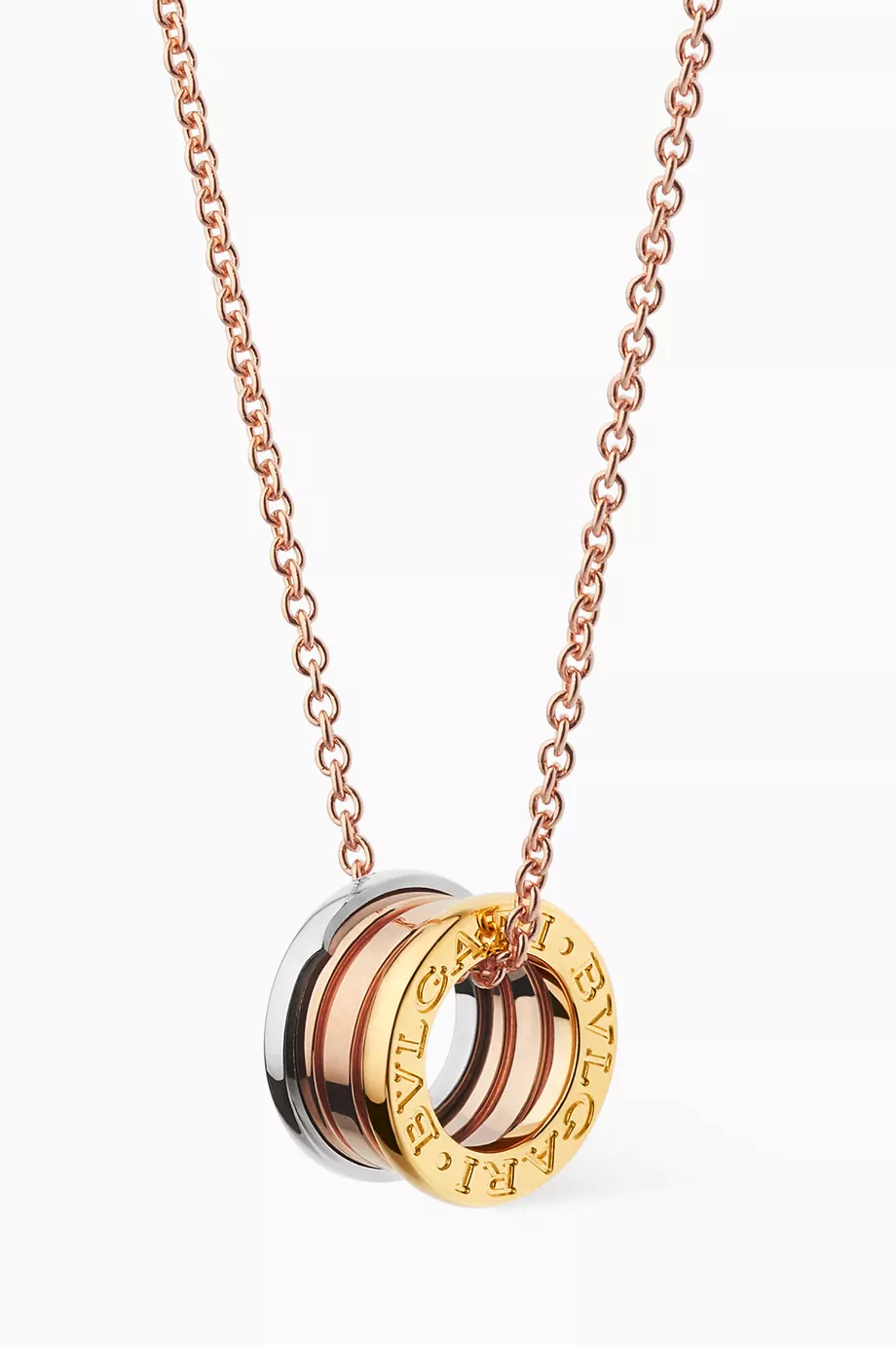 Buy BVLGARI Gold Pink White Yellow Gold B.zero1 Necklace For Women Online Ounass Oman