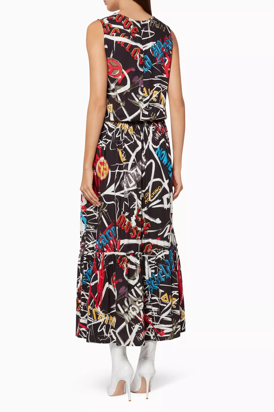 chinese dress ladies Love Moschino White Maxi Dress 4 – Revaia main image 0