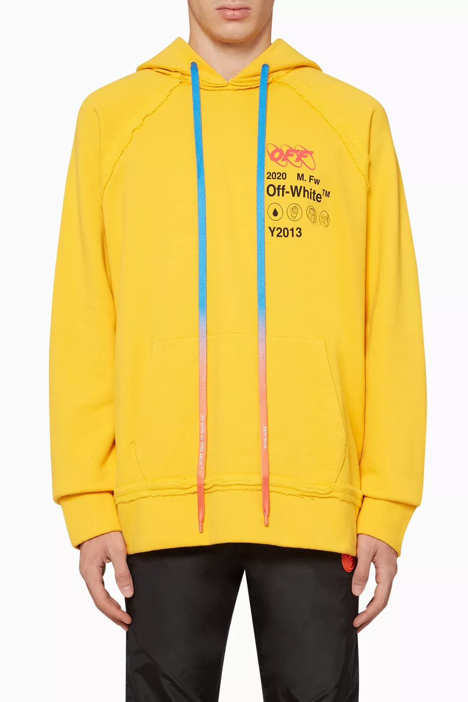 Buy Off White Yellow Industrial Y013 Incomp Hoodie For Men Online Ounass Oman