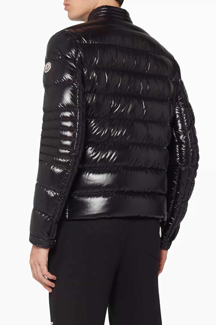 Buy Moncler Black Berriat Laque Biker Down Jacket For Men Online