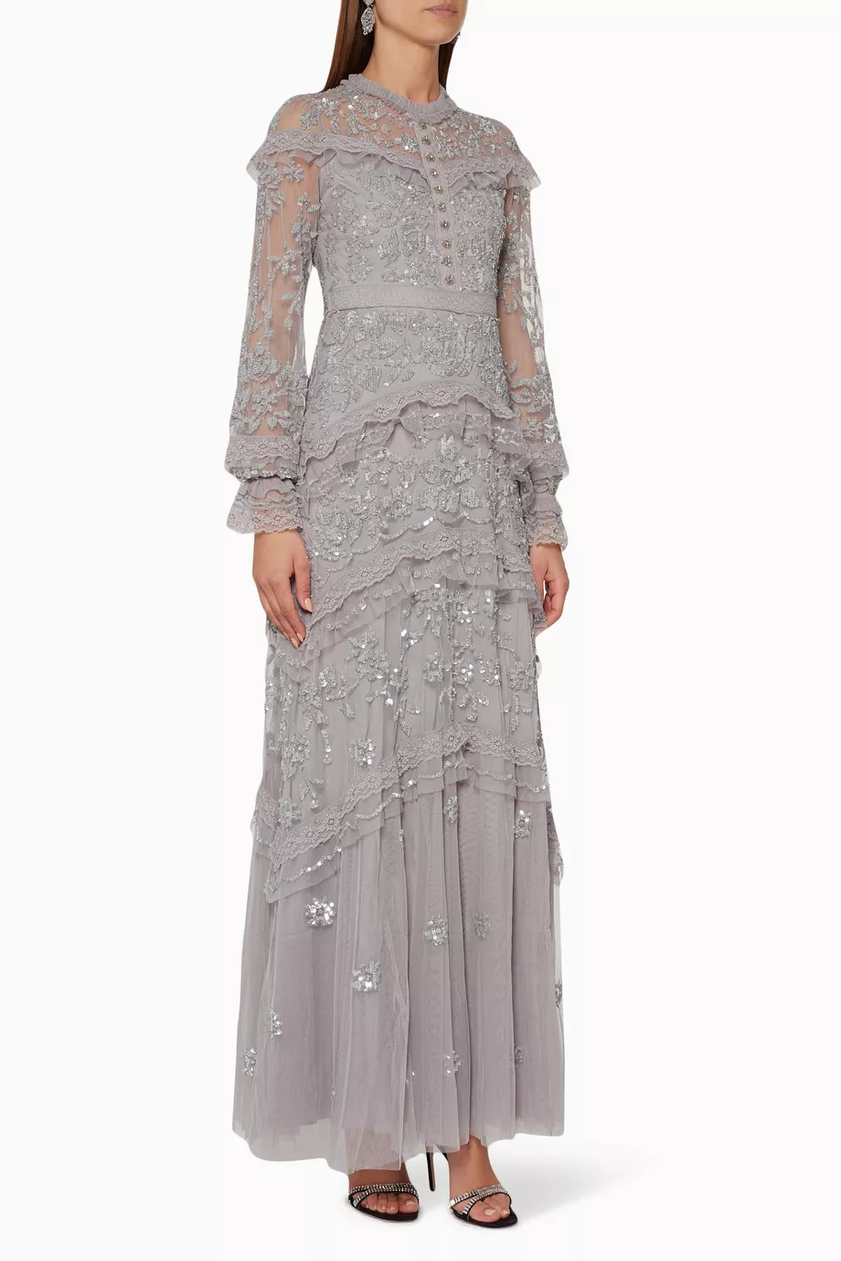 Needle and thread grey gown outlet