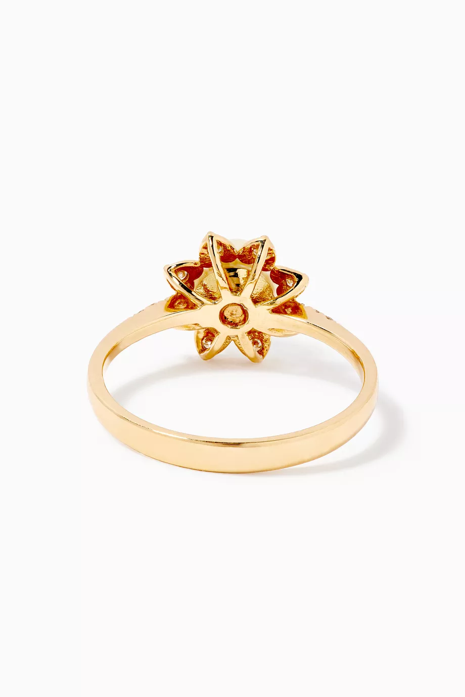 Buy MKS Jewellery Yellow Little Lulu Pearl Diamond Ring in 18kt Yellow Gold For Women Online Ounass Oman