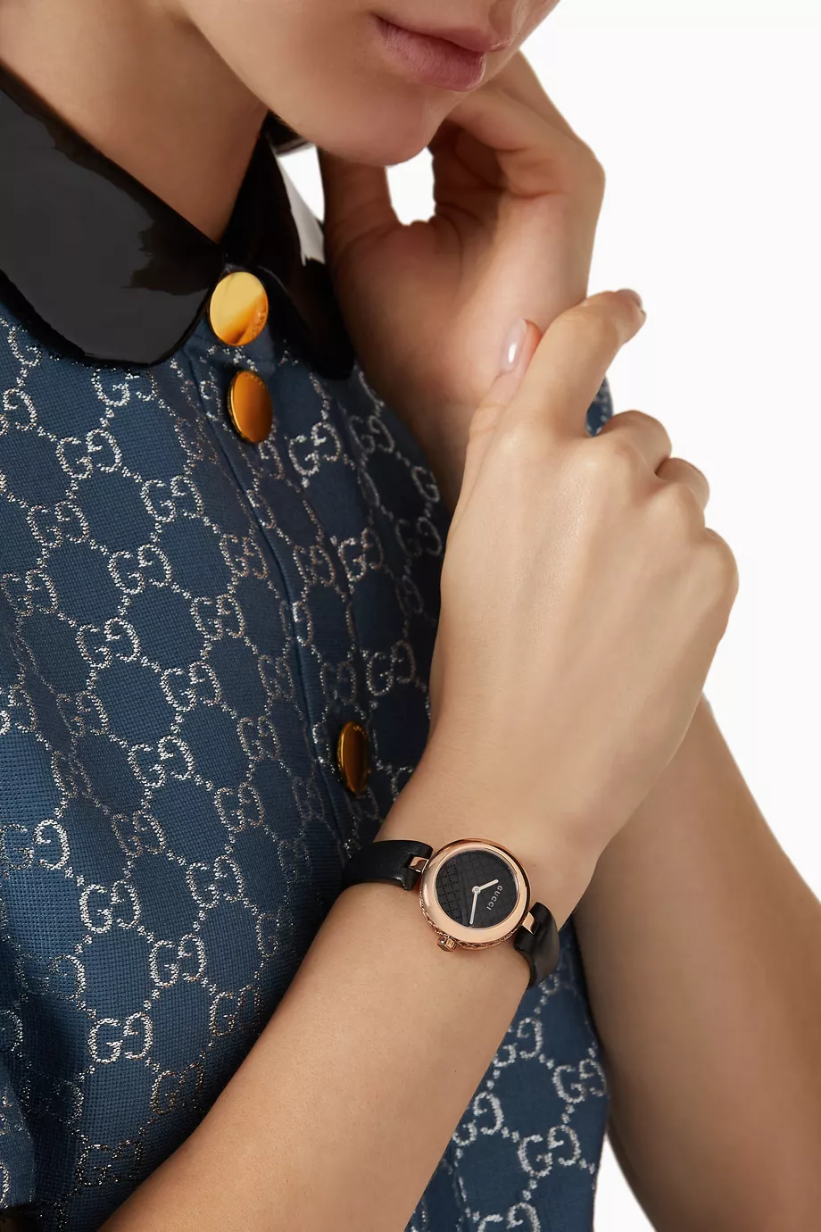 Buy Gucci Black Diamantissima Watch, 27mm For Women Online 