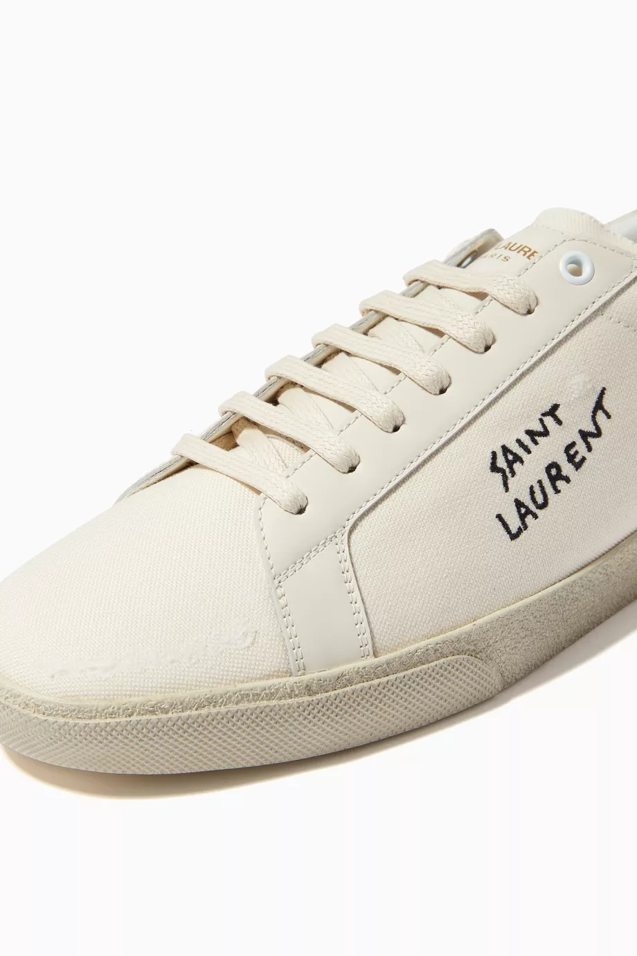 Buy SAINT LAURENT Neutral Court Classic SL/06 Embroidered