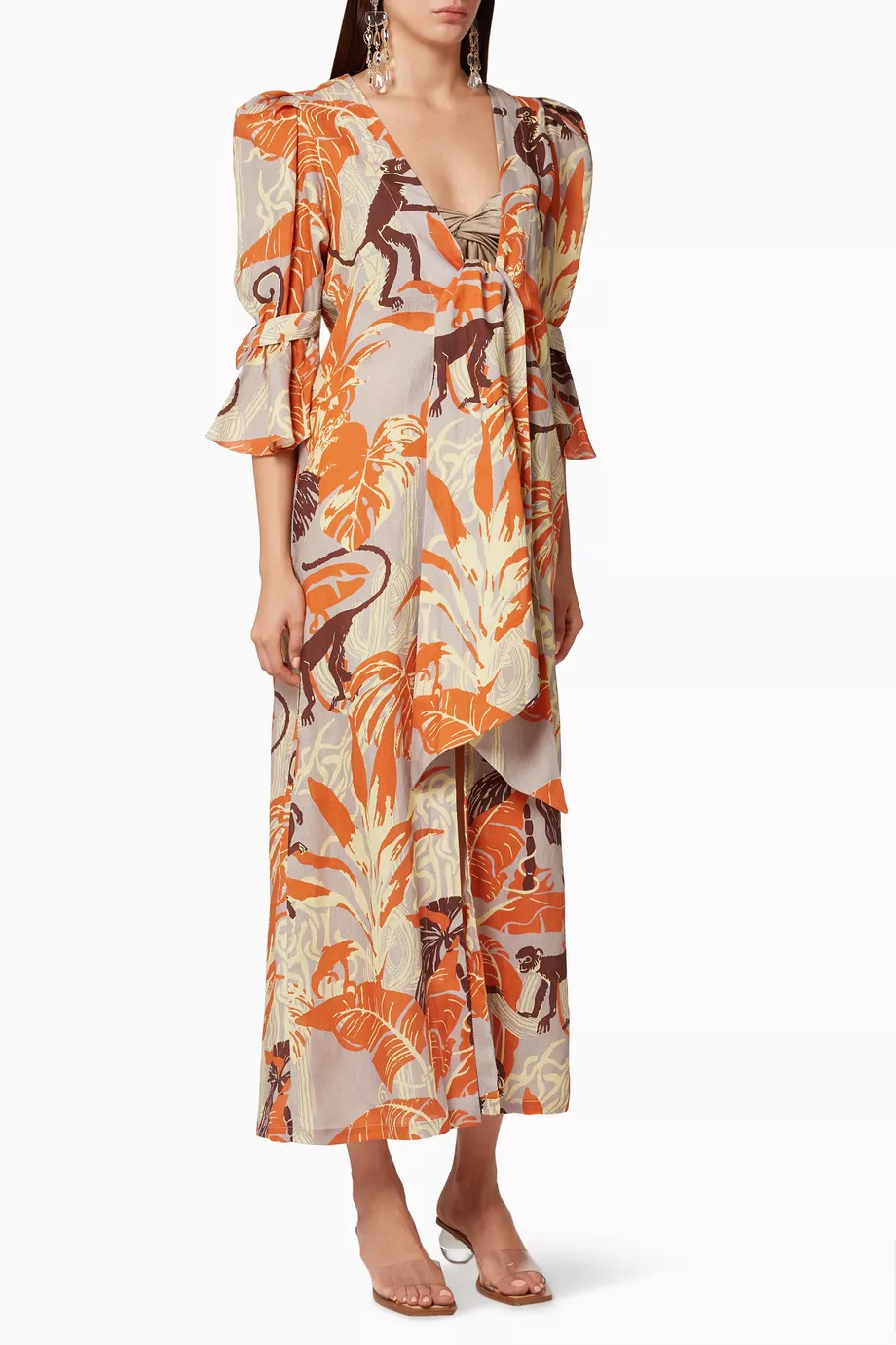 Buy Juan De Dios Pink Agua Alta Linen Dress For Women Online | Ounass Oman