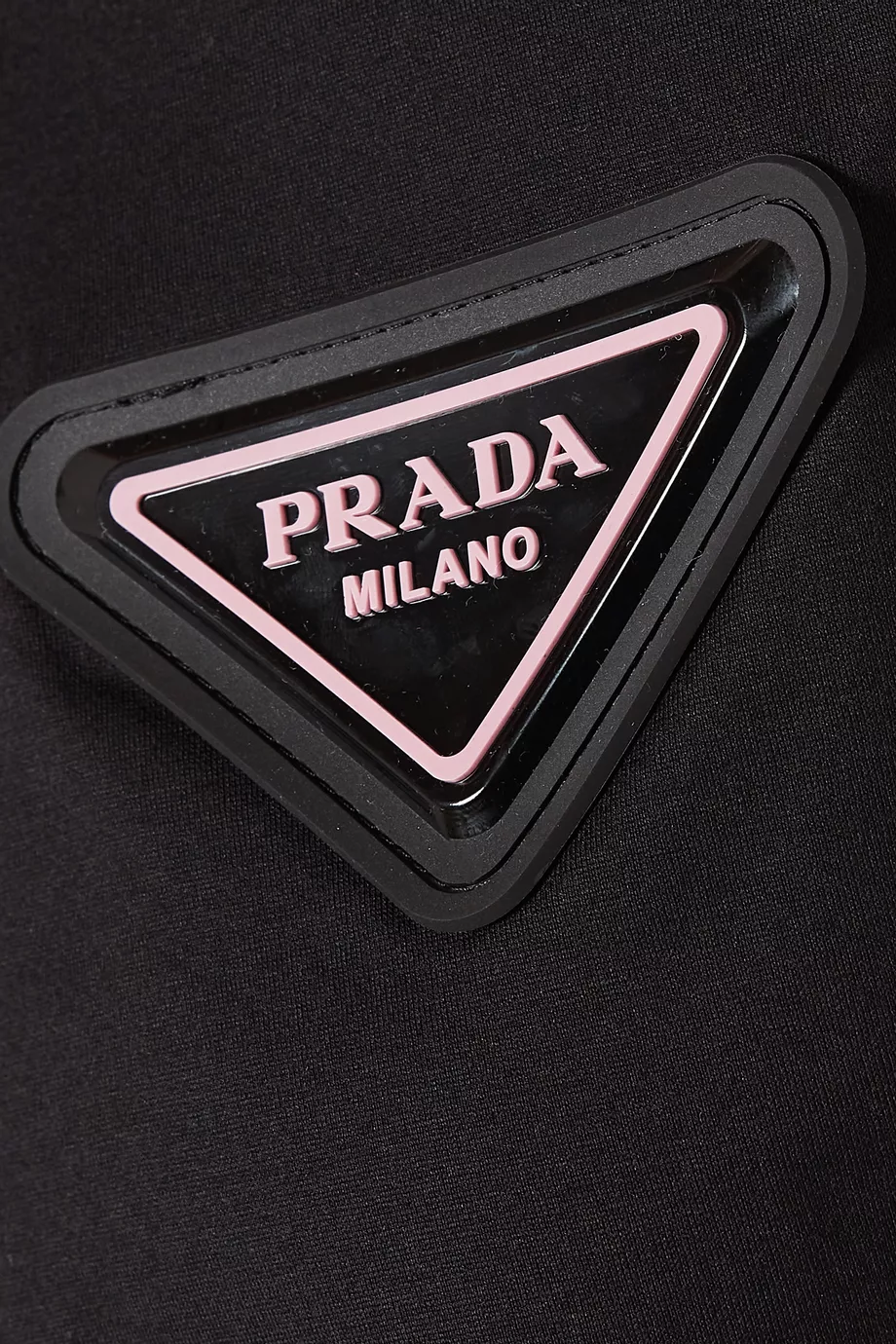 PRADA ブラック タートルネック 　三角ロゴ付 40 Prada triangle-logo half-zip Jumper | Black | FARFETCH