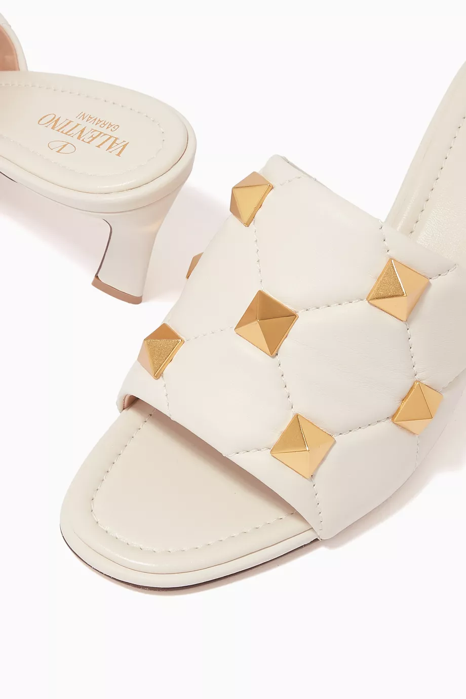 White valentino slides on sale