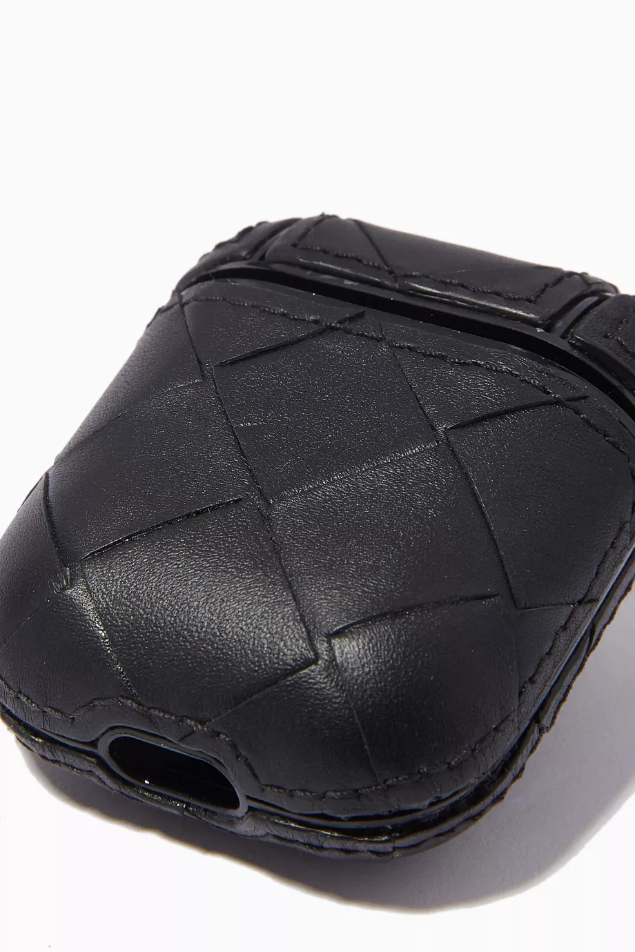 Buy Bottega Veneta Black AirPods Case in Intrecciato Nappa For Men