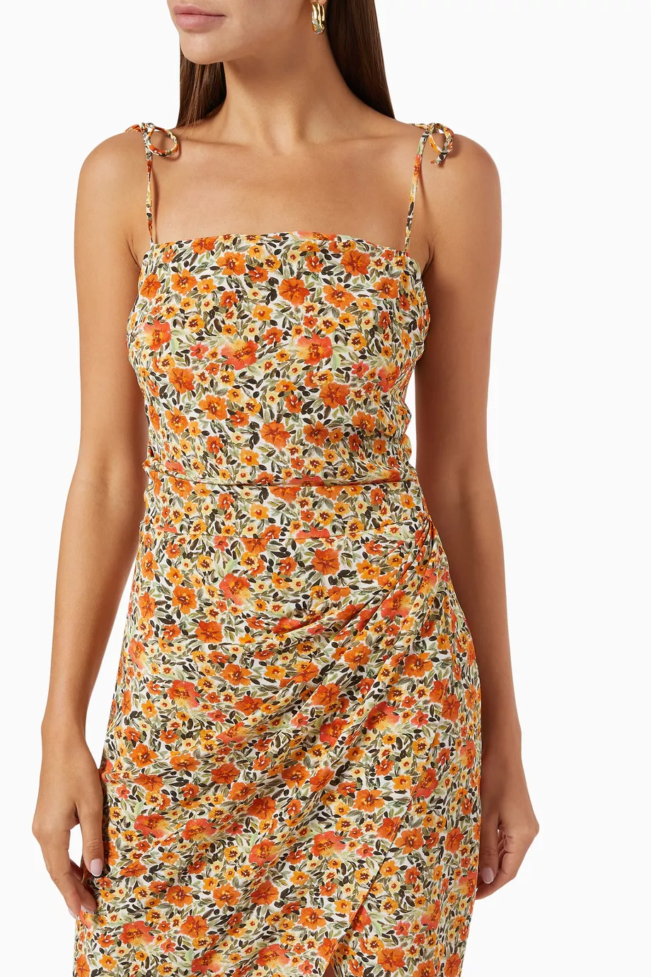 Buy Bec + Bridge Multicolour Wild Poppies Midi Dress in Silk For Women  Online | Ounass Oman