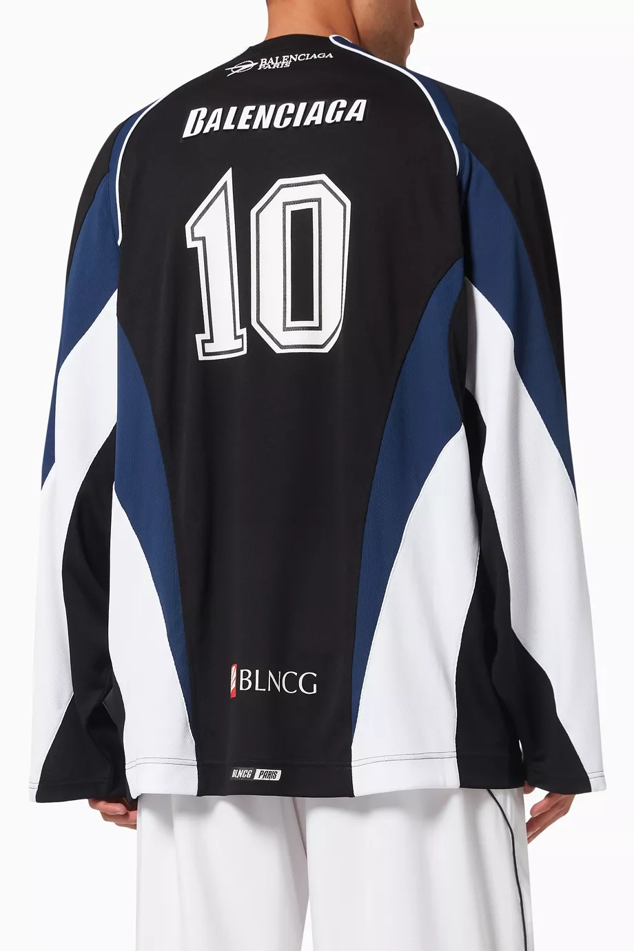 Buy Balenciaga Black Hockey T-shirt in Sporty Mesh Jersey