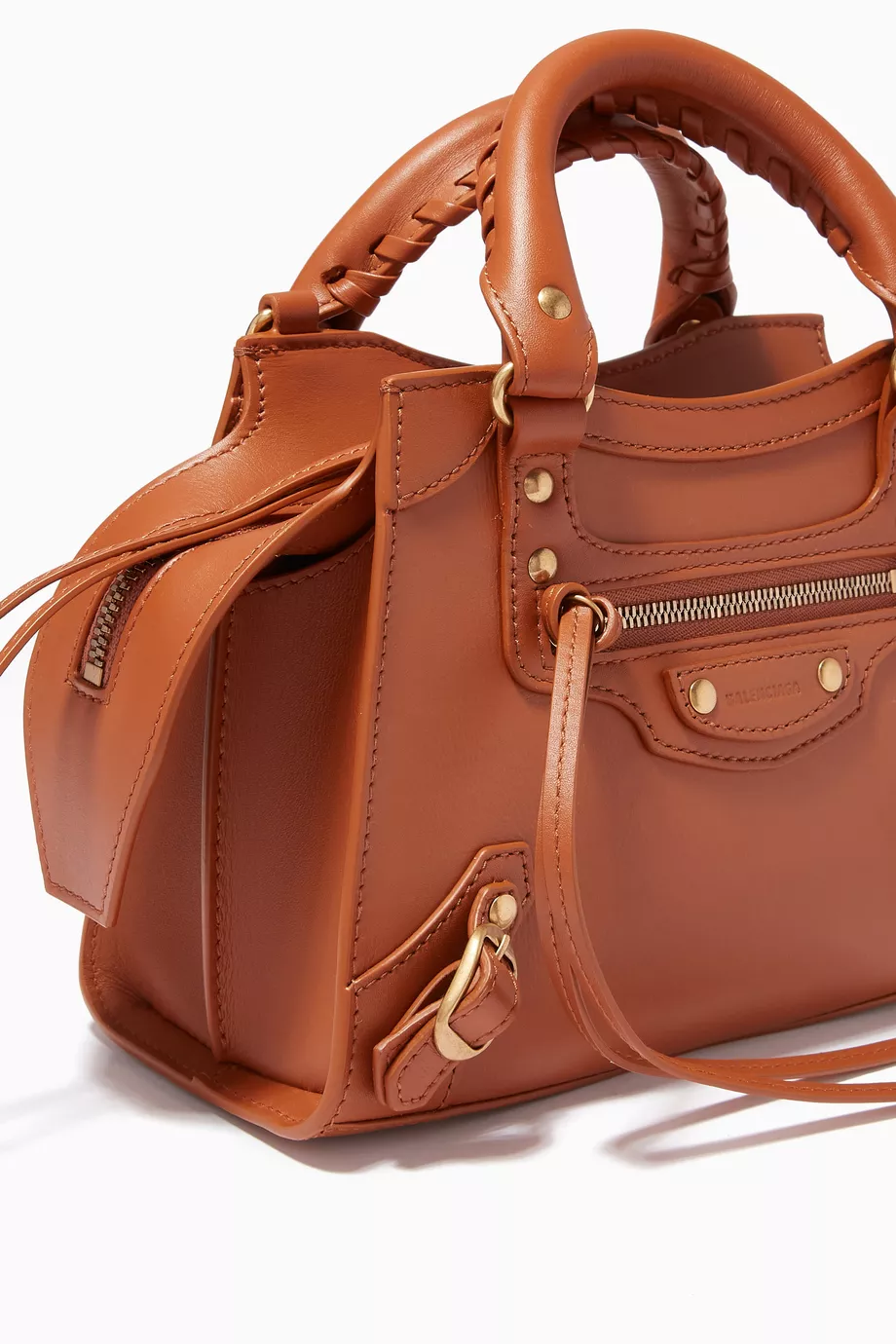 Buy Balenciaga Brown Neo Classic Mini Top Handle Bag in Smooth