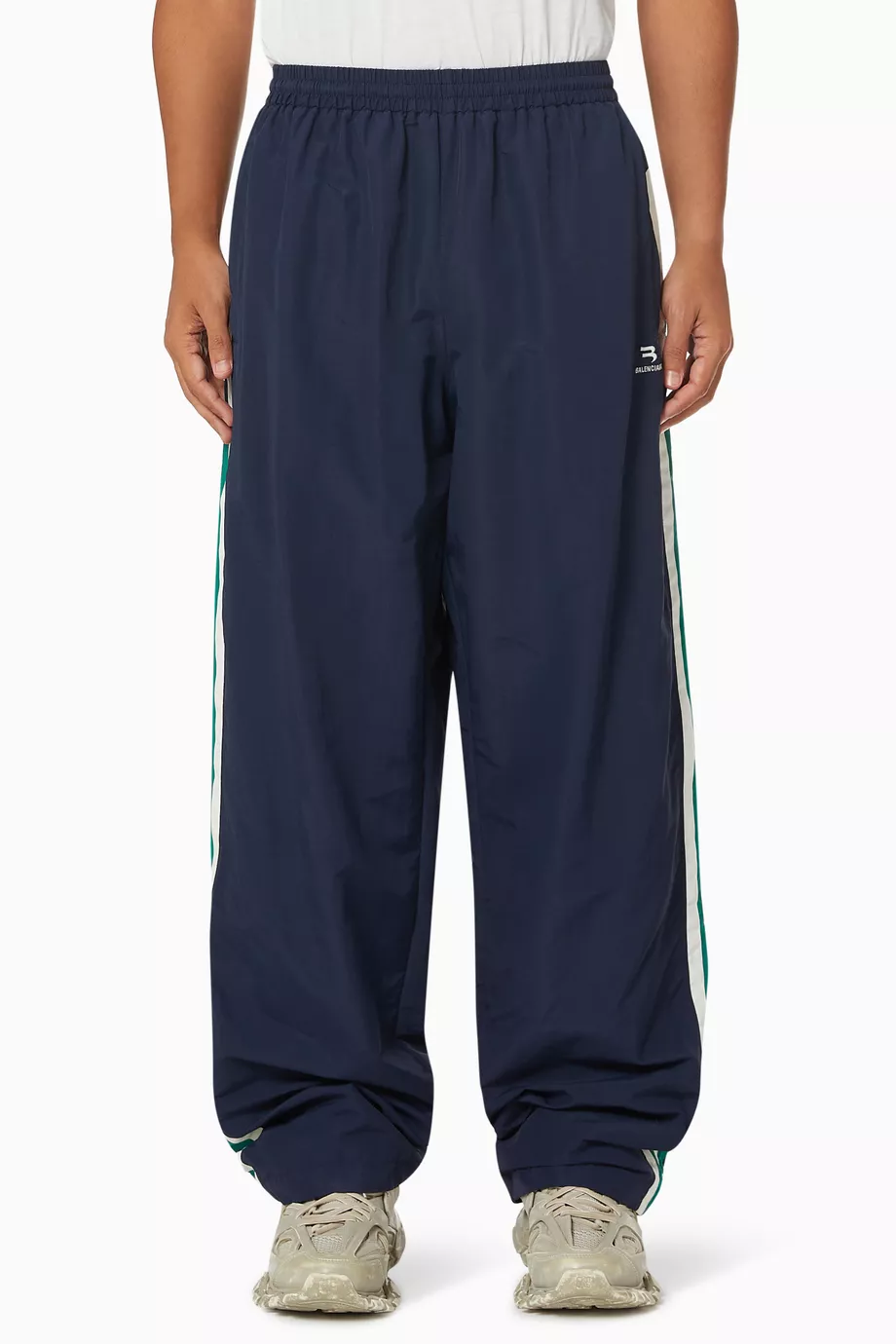 Buy Balenciaga Blue Sporty B Tracksuit Pants in Nylon For Men
