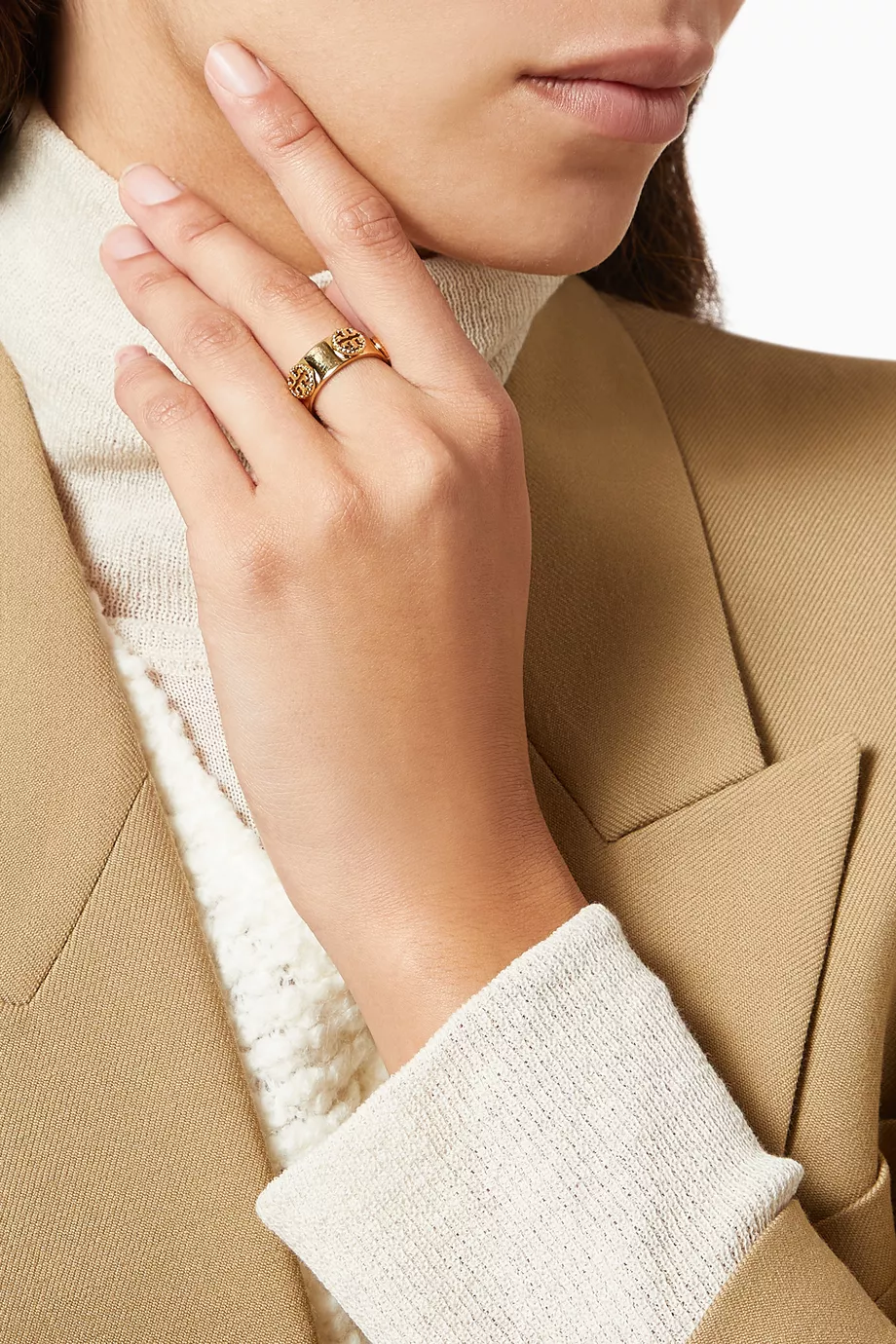 Tory burch logo ring on sale