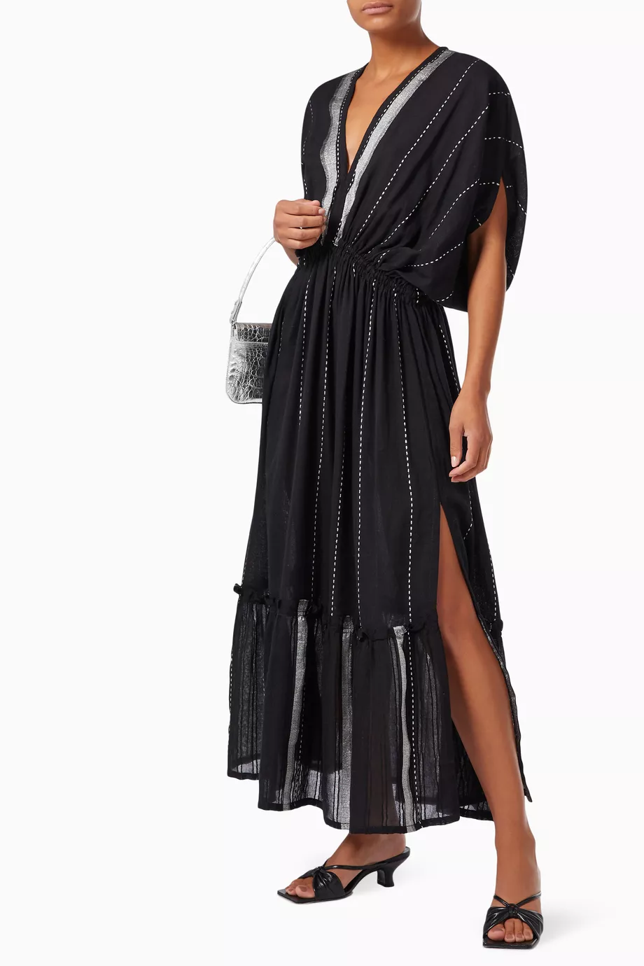 open lace back dress Lemlem | Leliti Plunge Neck Dress | L main image 1