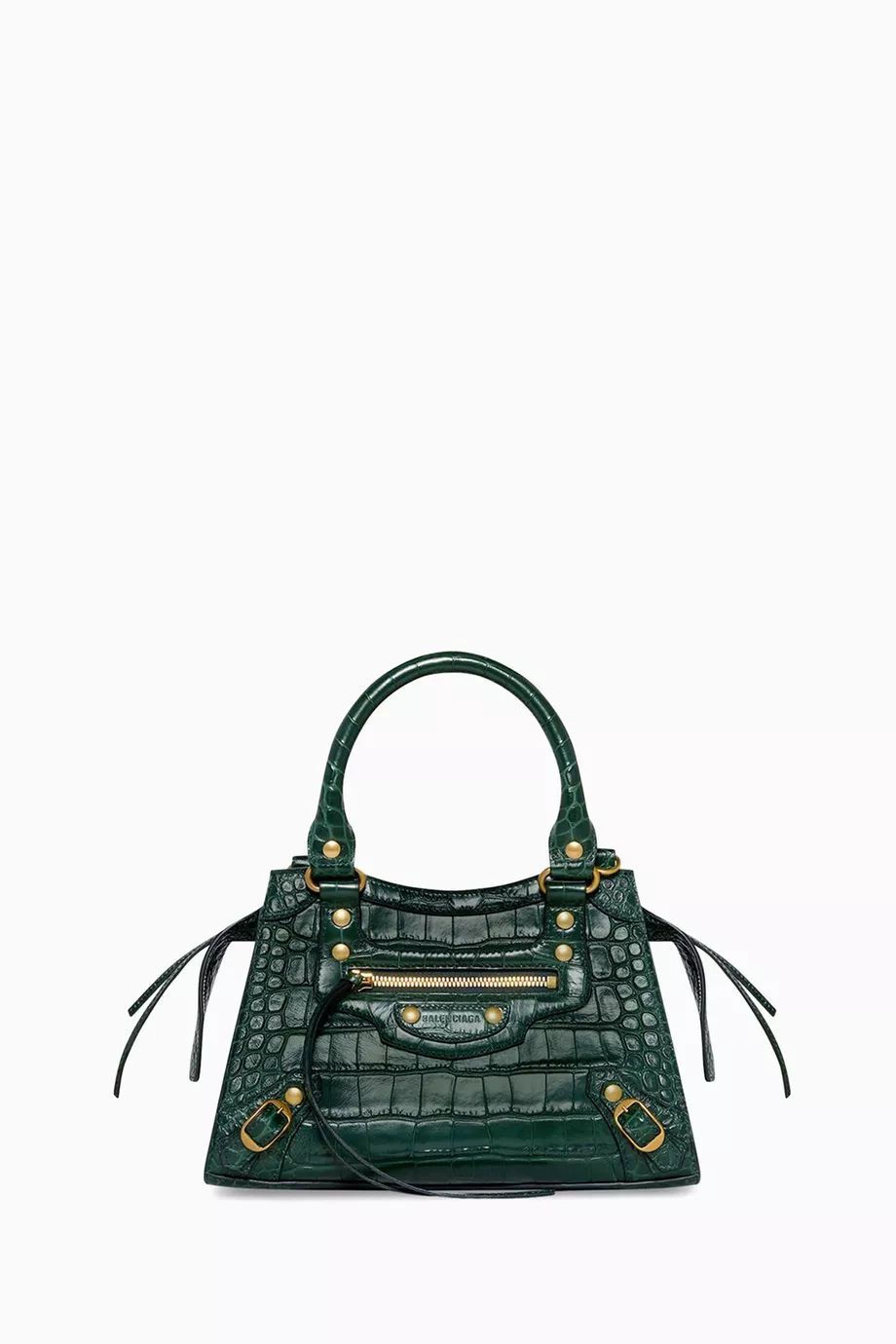 Buy Balenciaga Green Neo Classic Small Top Handle Bag in Croc embossed Calfskin For Women Online Ounass Oman
