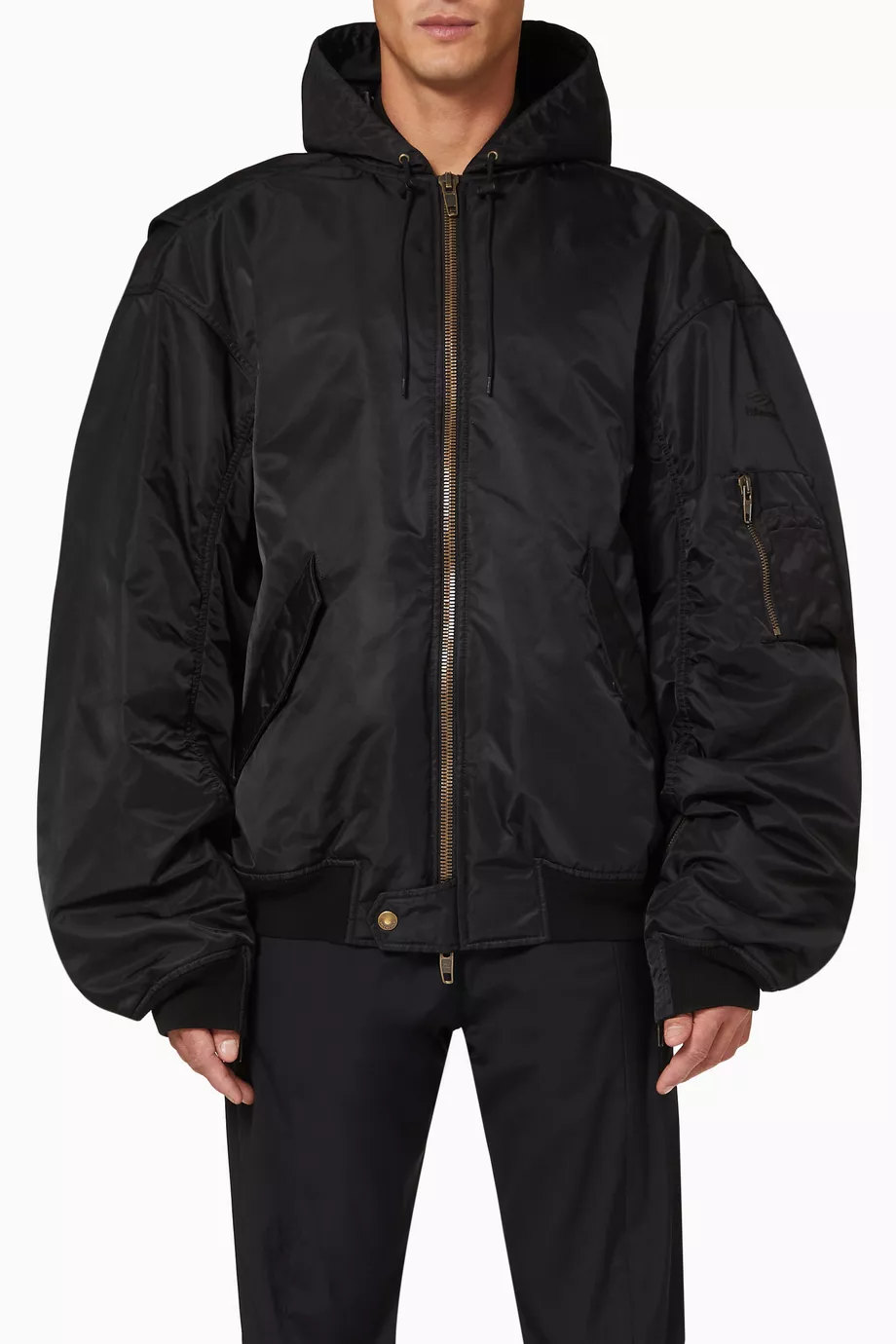 Buy Balenciaga Black 3B Sports Icon Light Bomber in Nylon For Men