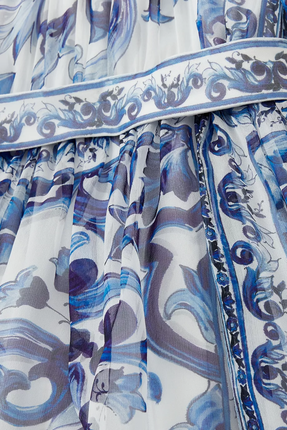 Buy Dolce & Gabbana Blue Maiolica Dress in Silk For Baby Girls Online |  Ounass Oman